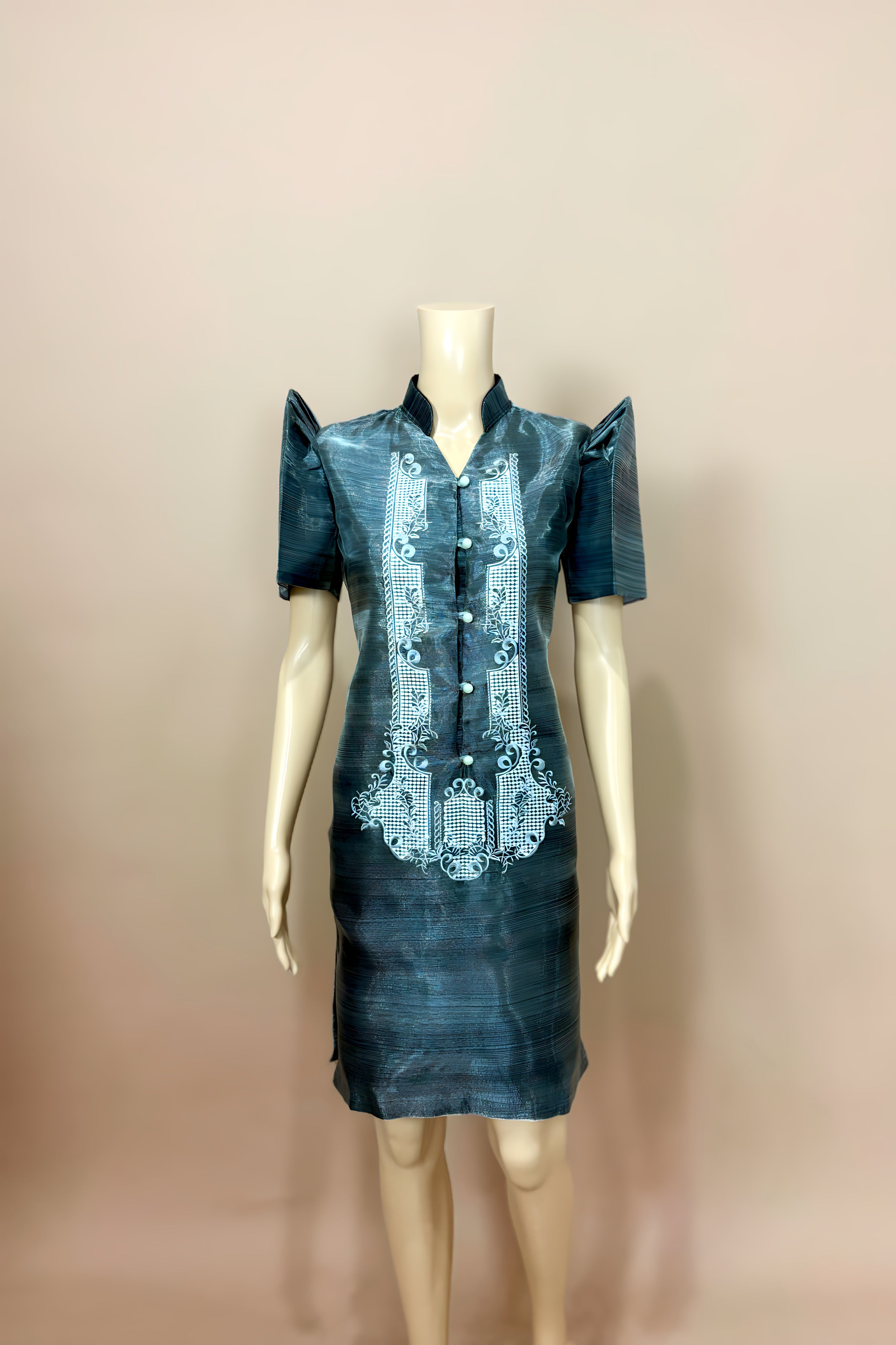 Cultural Black Barong Dress