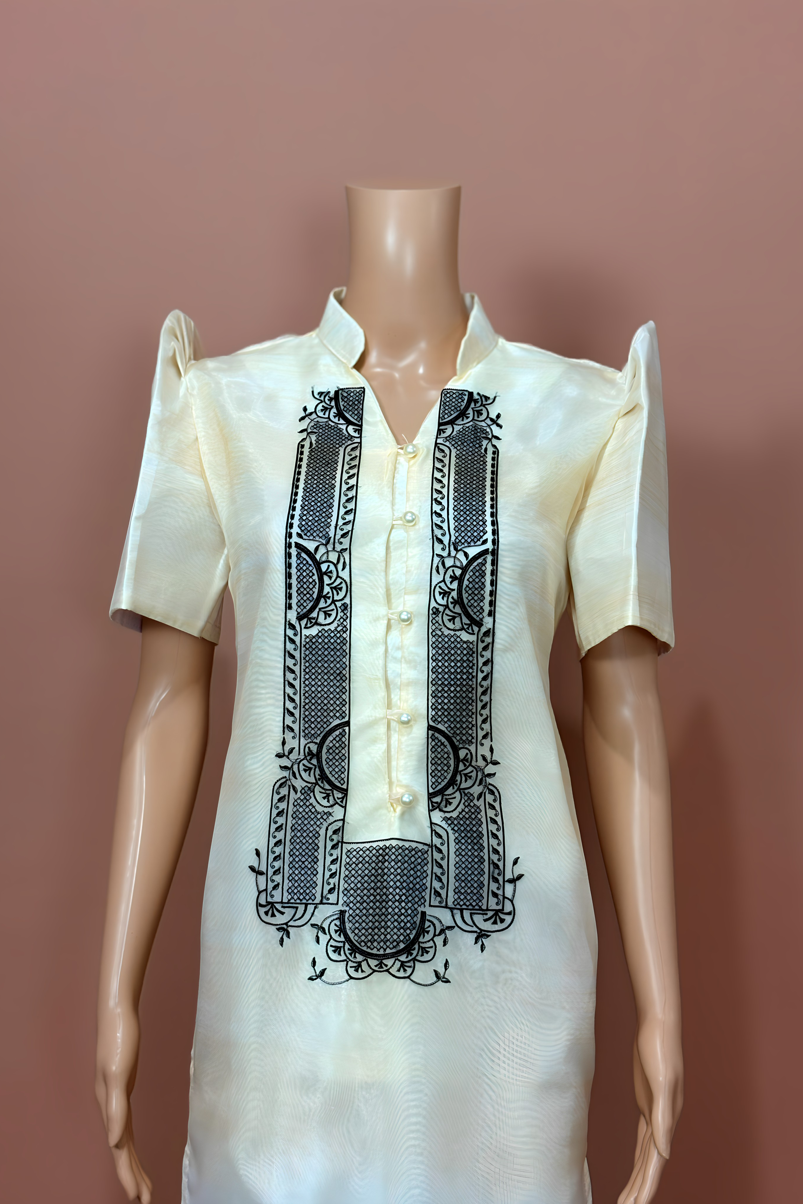 Traditional Beige Barong Dress