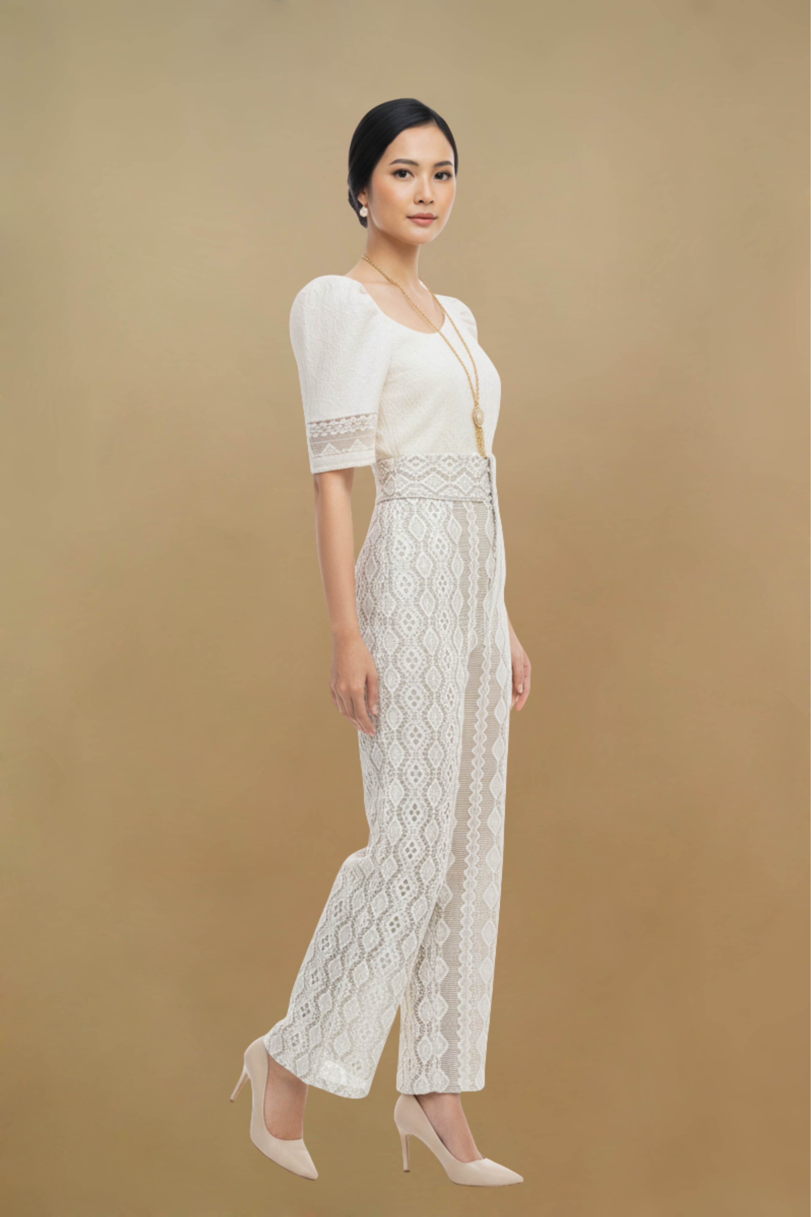 GEORGIA HANDWOVEN PINILIAN FILIPINIANA SET