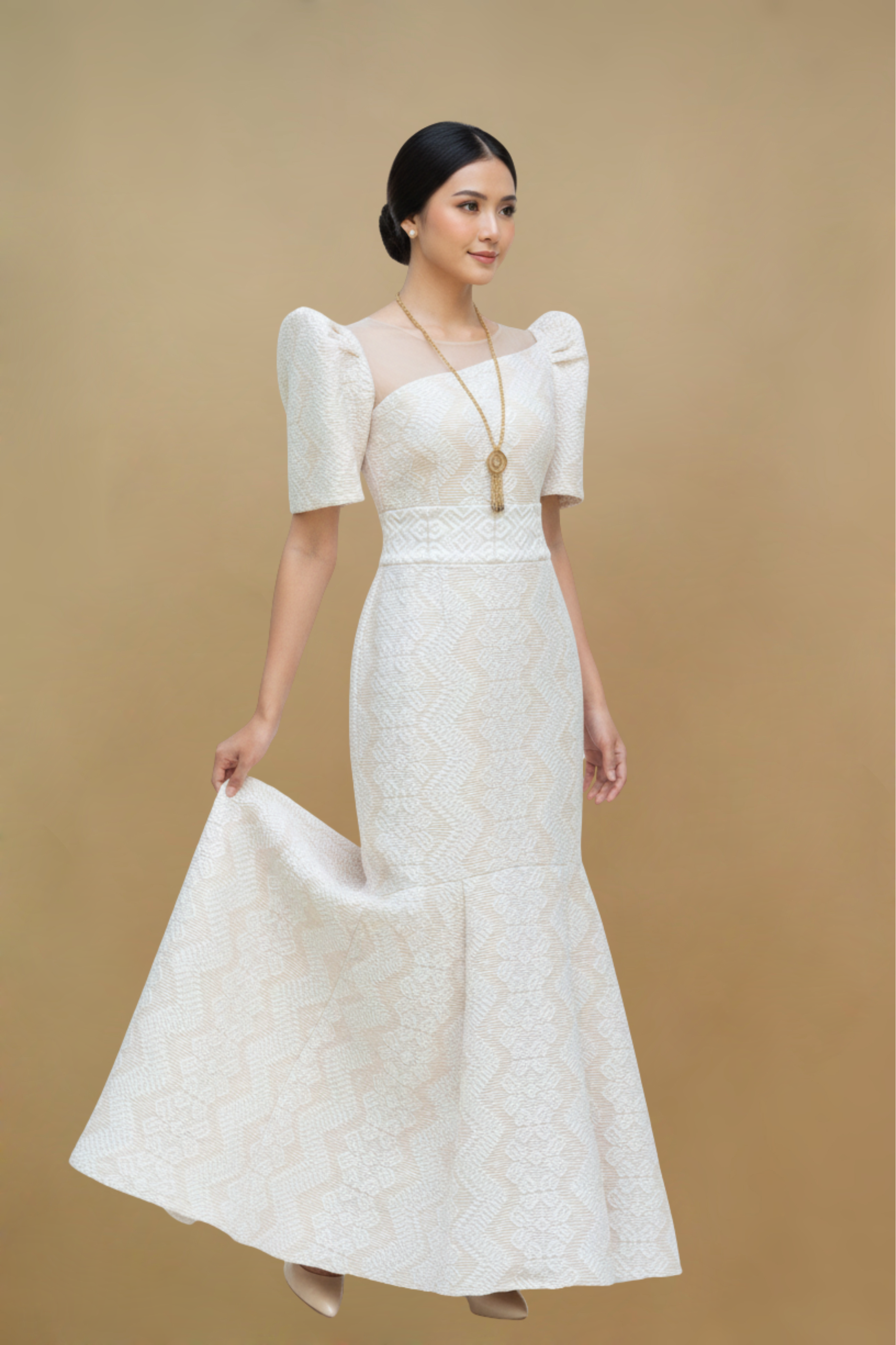 AMARI HANDWOVEN PINILIAN FILIPINIANA DRESS