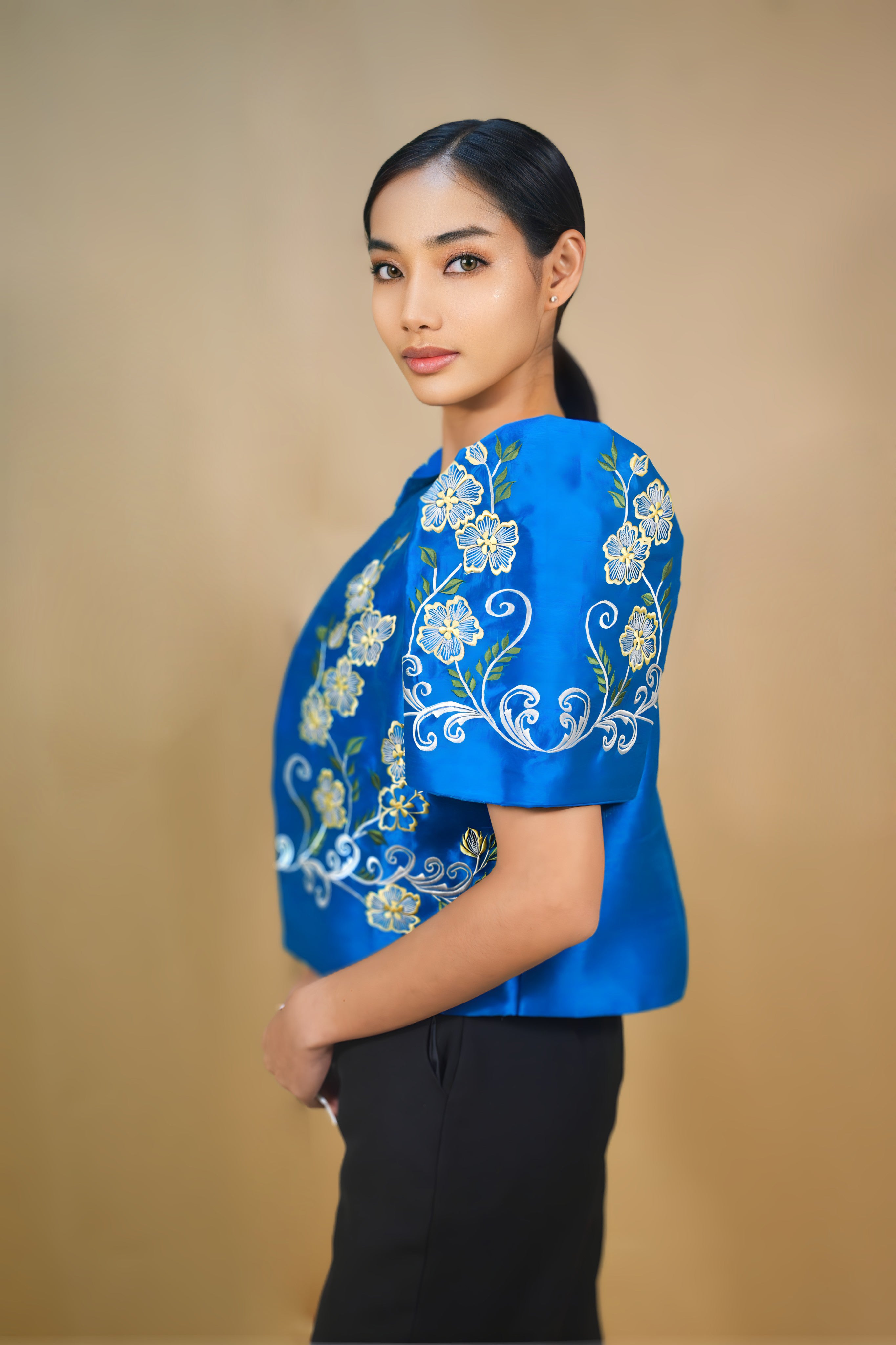 Blue Bolero for Women in School Events