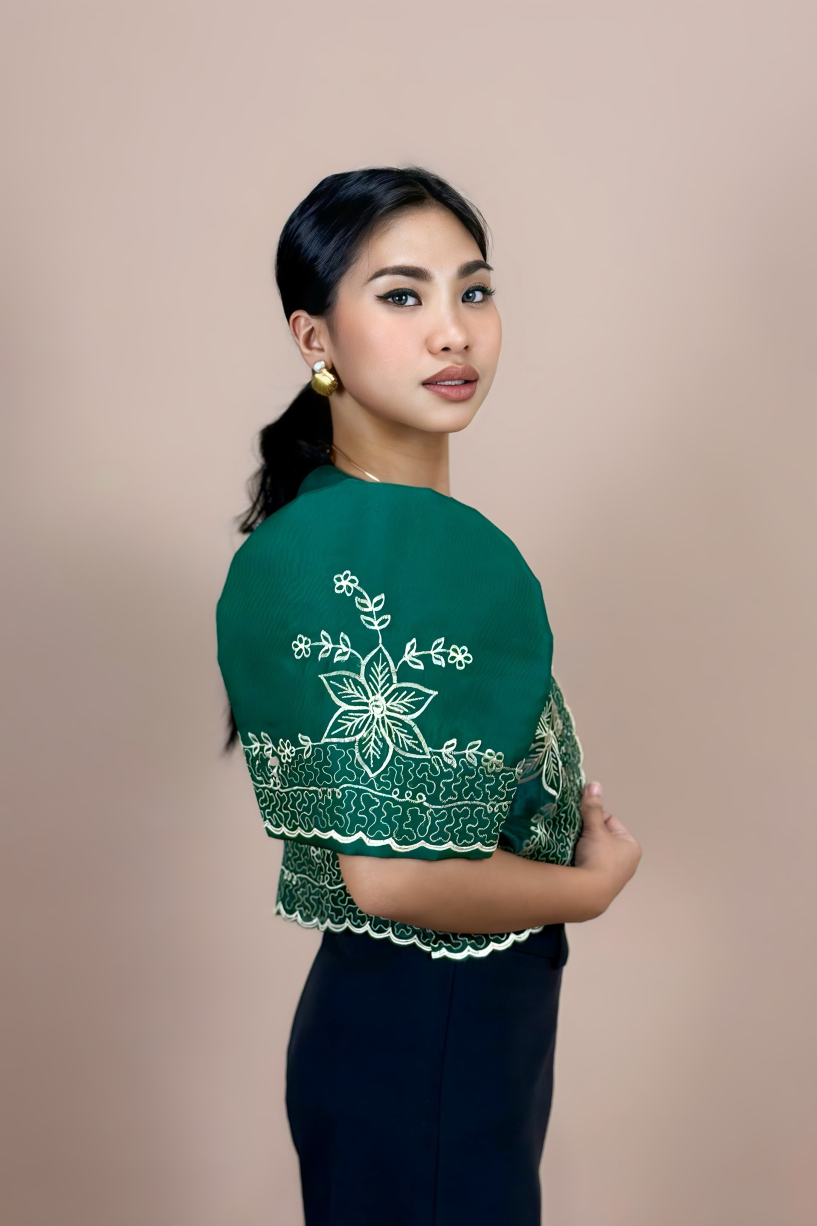 Emerald Green Filipiniana Bolero