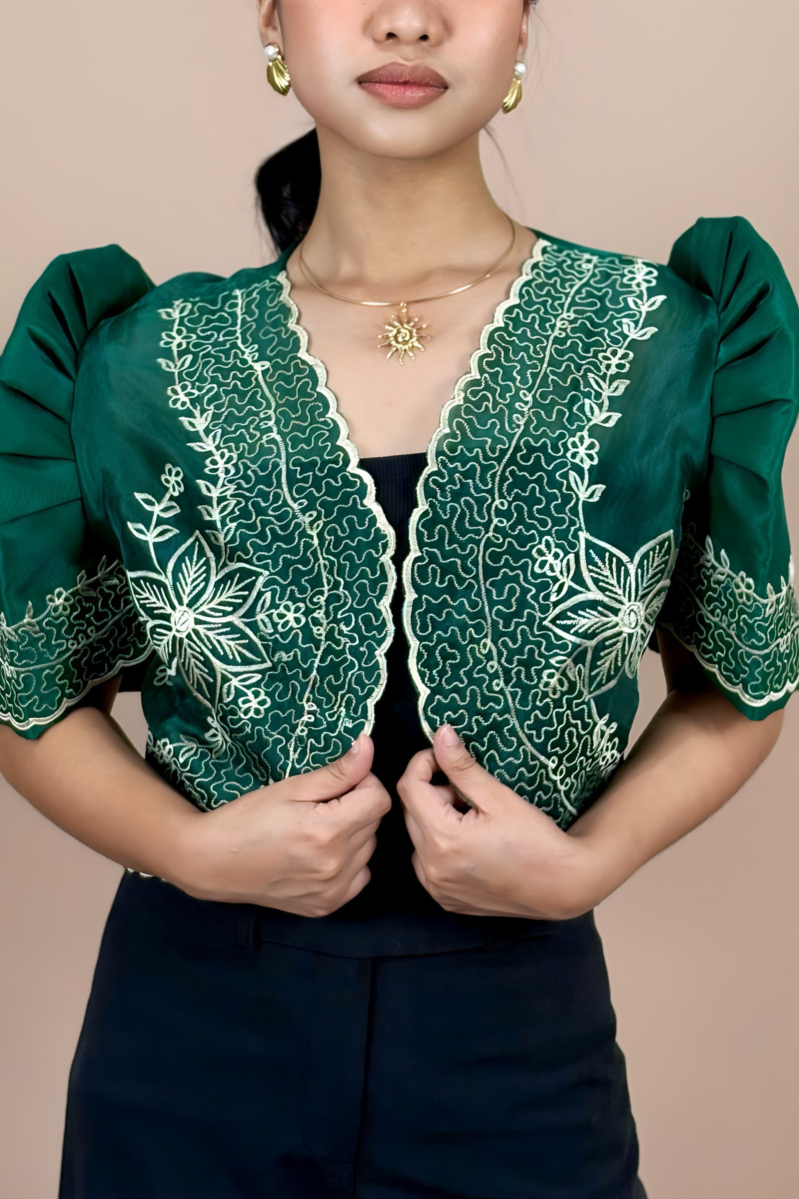 Emerald Green Bolero Jacket