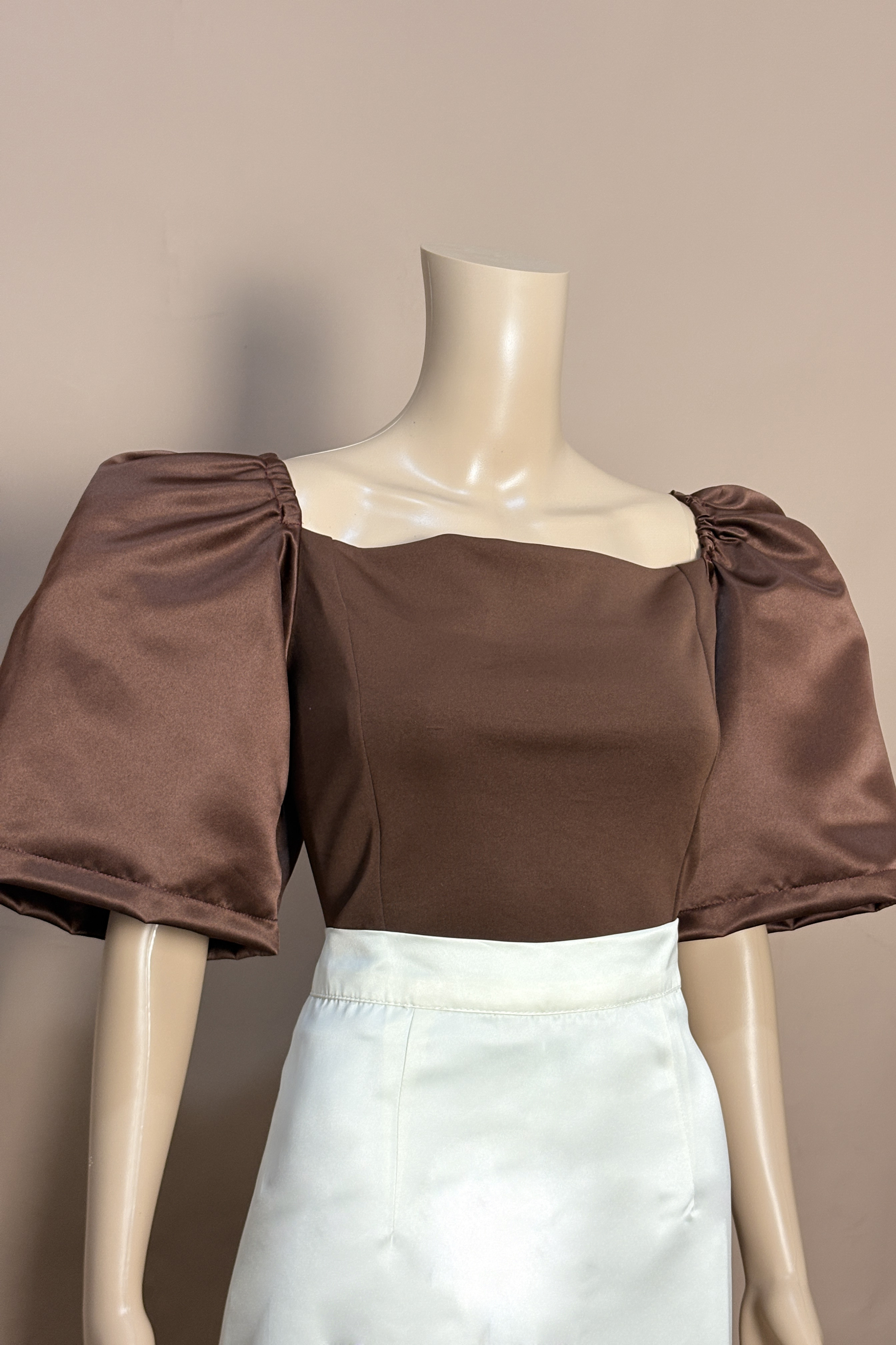 MODERN BROWN FILIPINIANA KIMONA