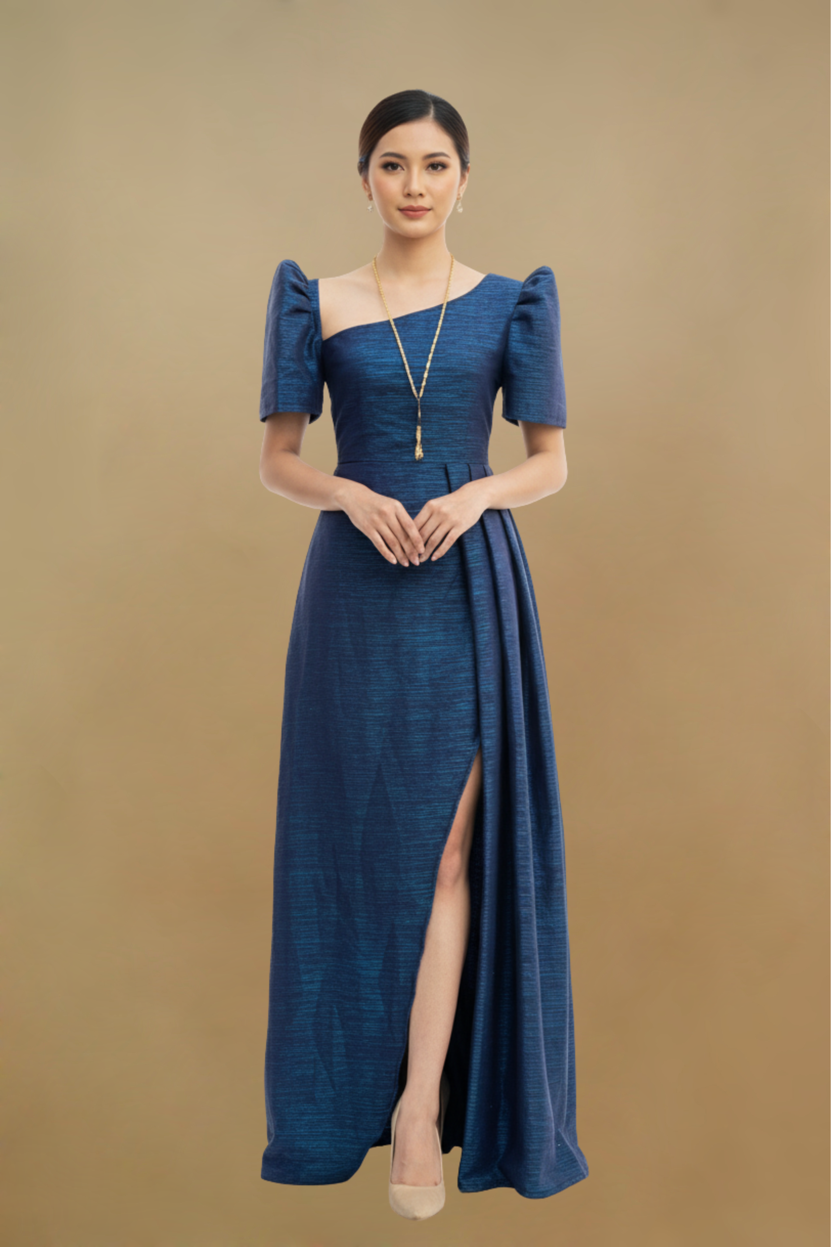 AZARIA HANDWOVEN INABEL FILIPINIANA DRESS