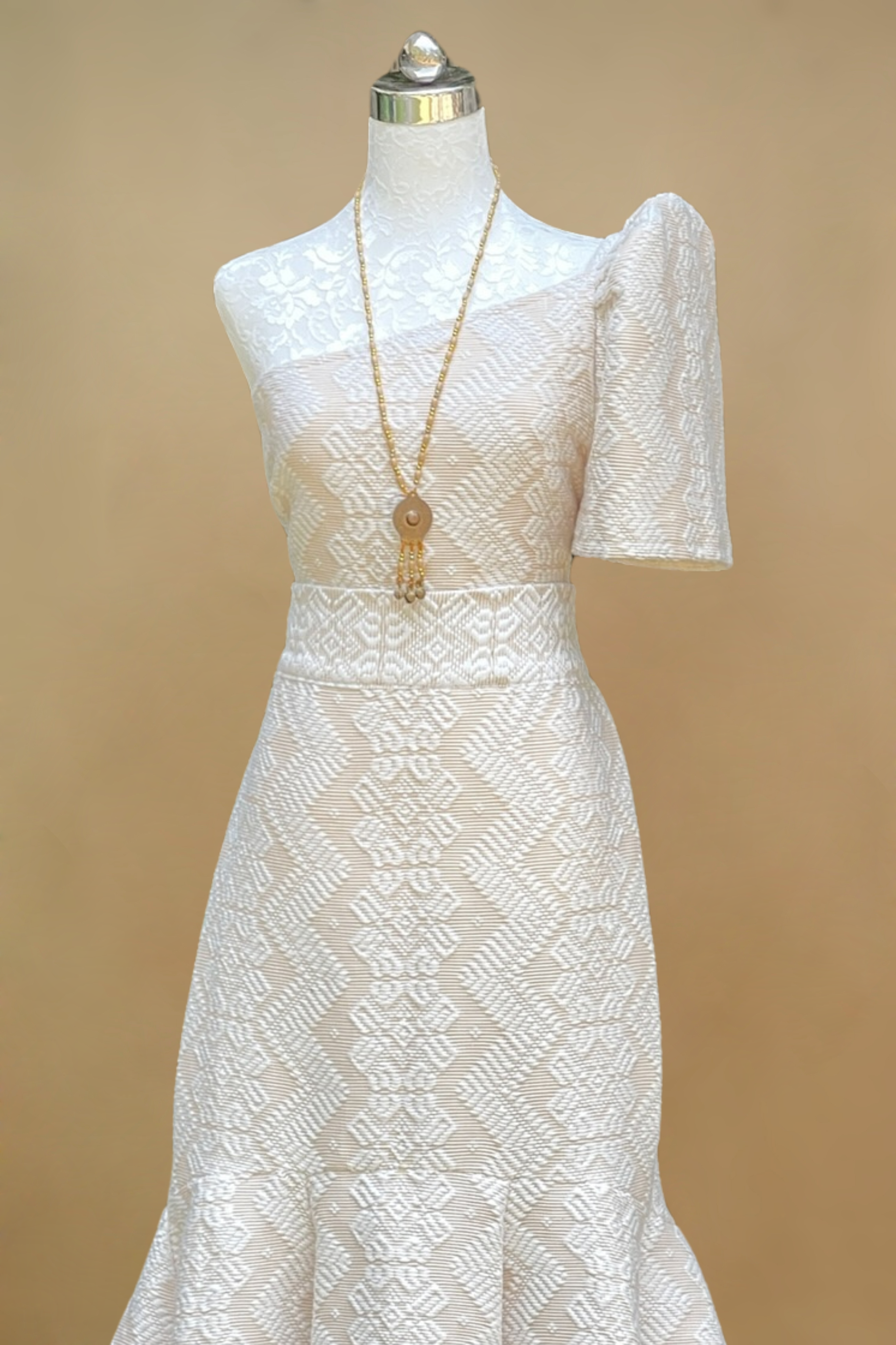 White Ethnic Dress for Graduation