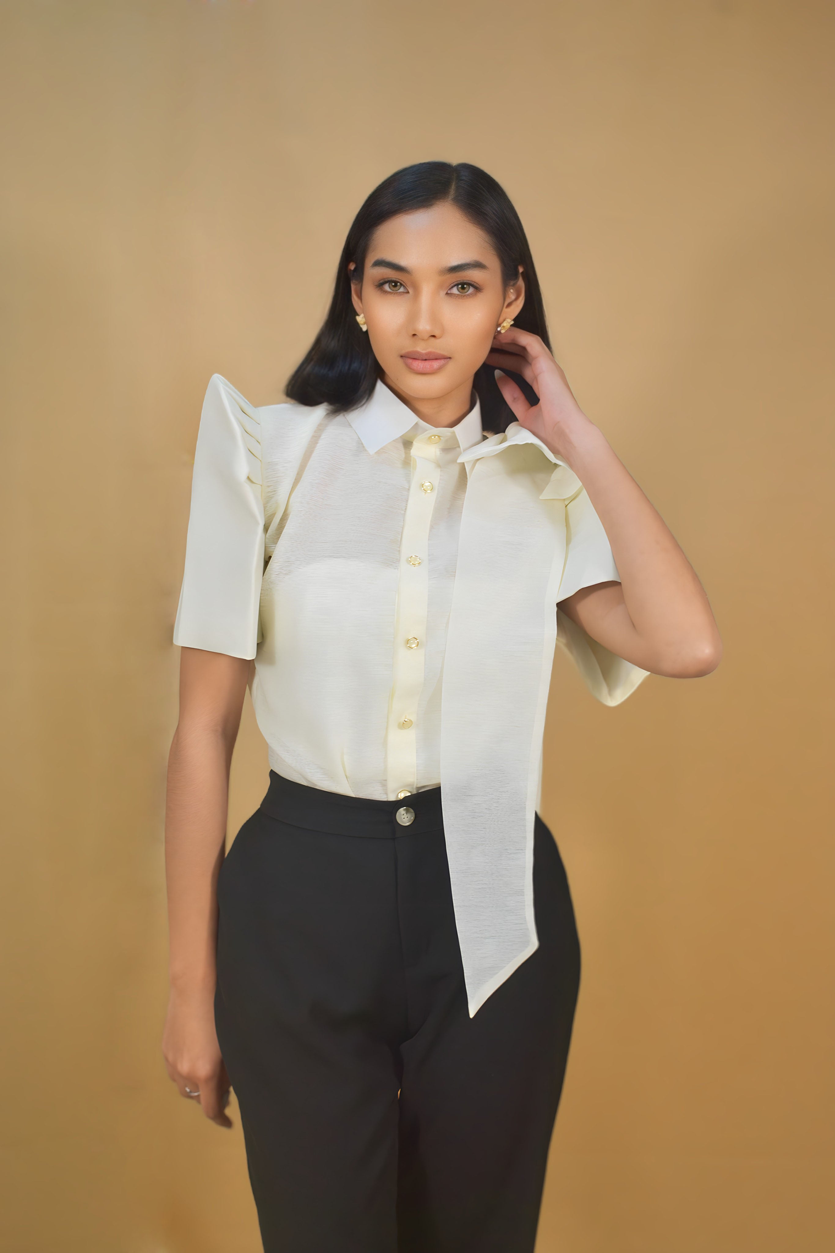 Premium White Filipiniana Blouse