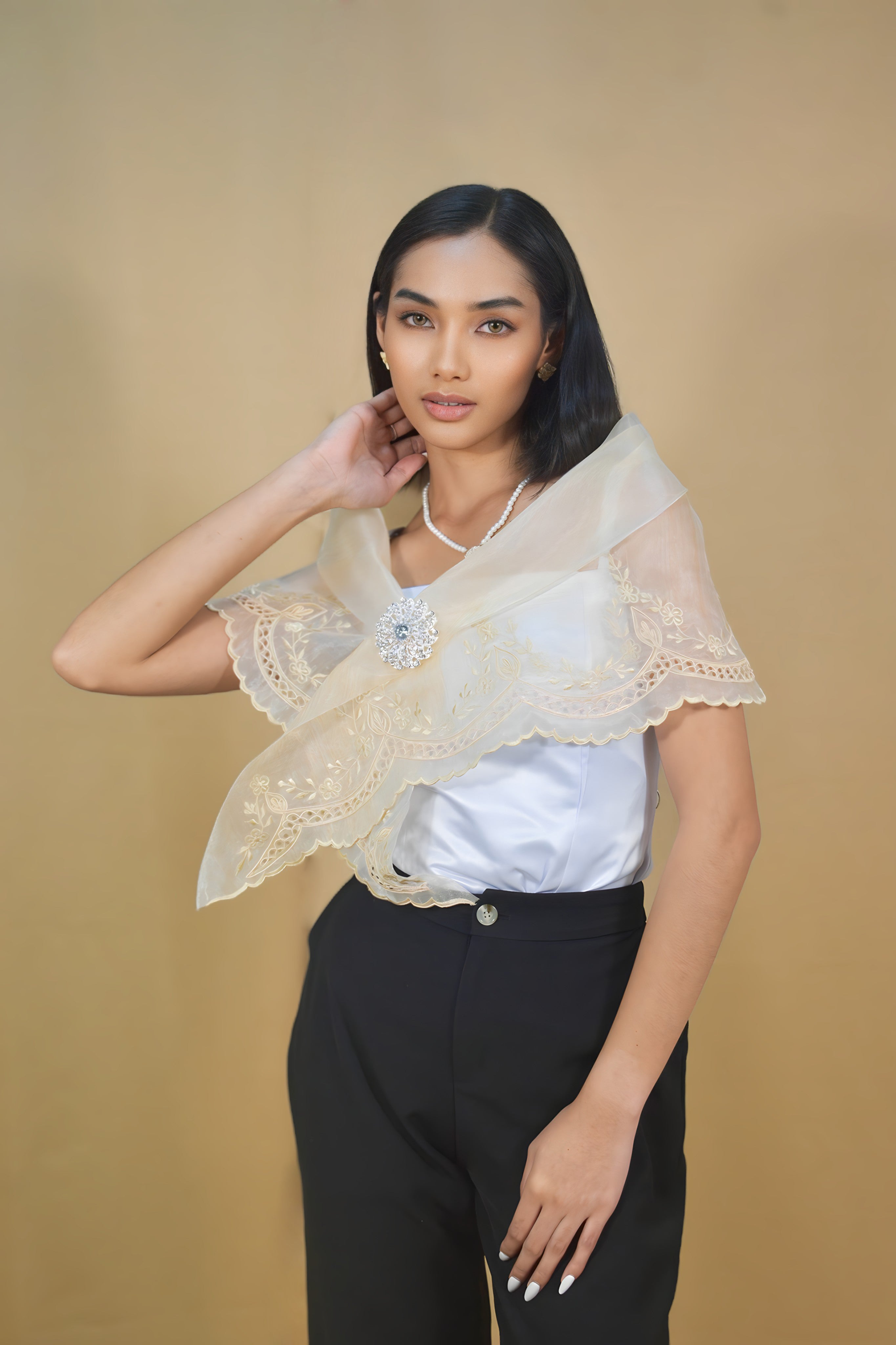Beige Shoulder Wrap for Women