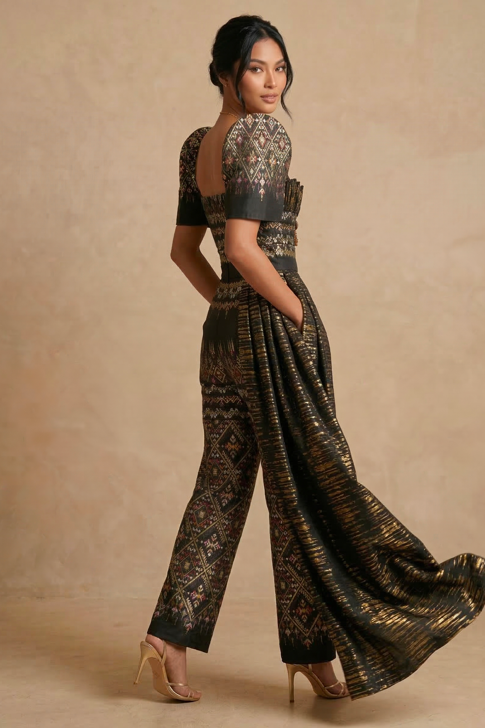 MAYUMI SILK BROCADE FILIPINIANA SET - HW012