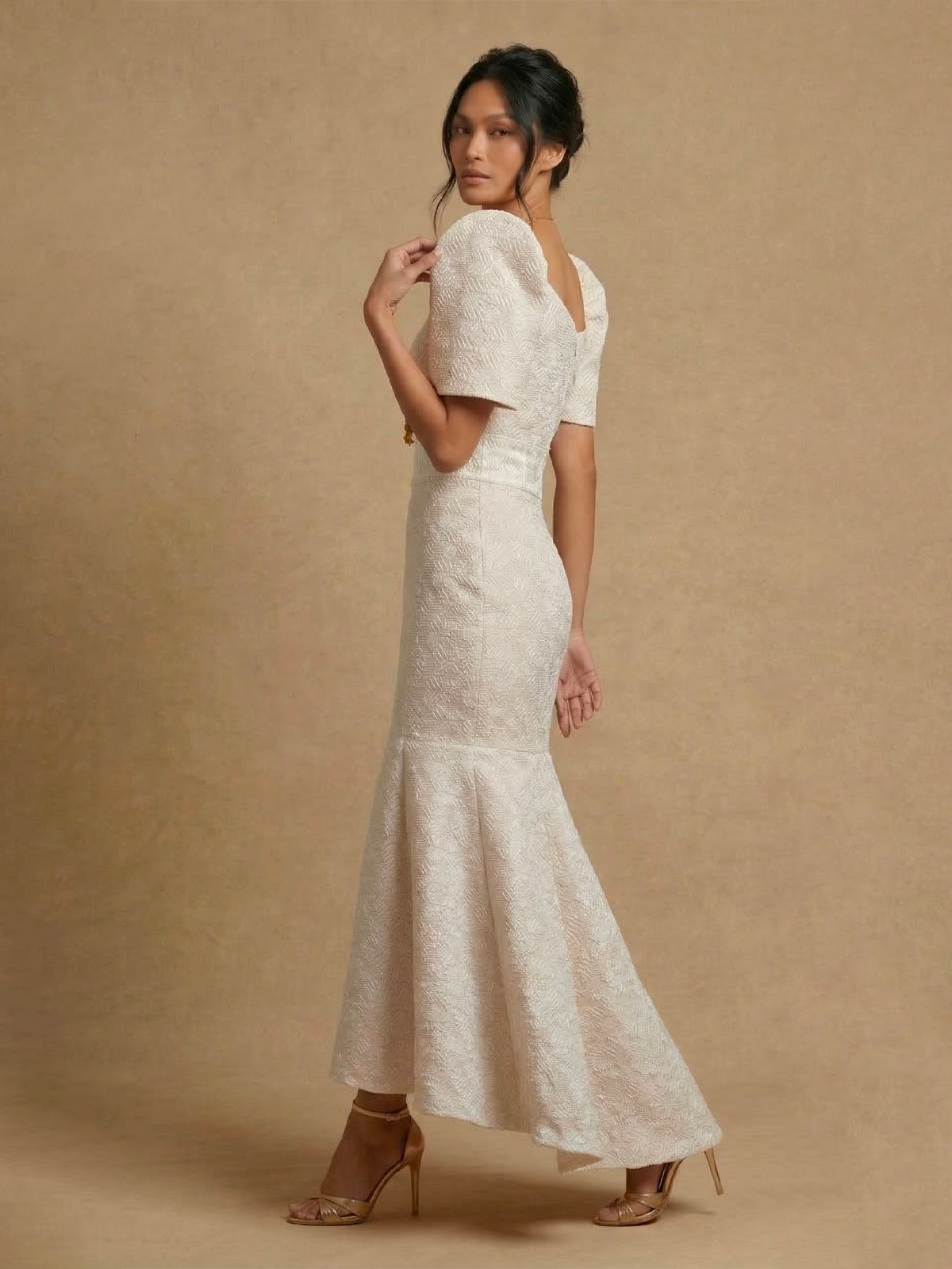 AMARI HANDWOVEN PINILIAN FILIPINIANA DRESS - HW001