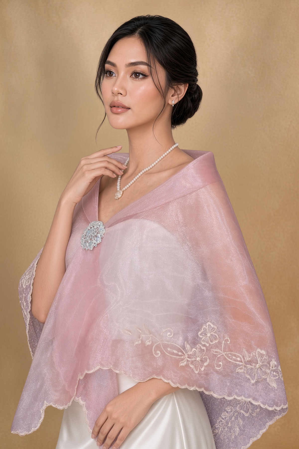 Organza Filipiniana Alampay