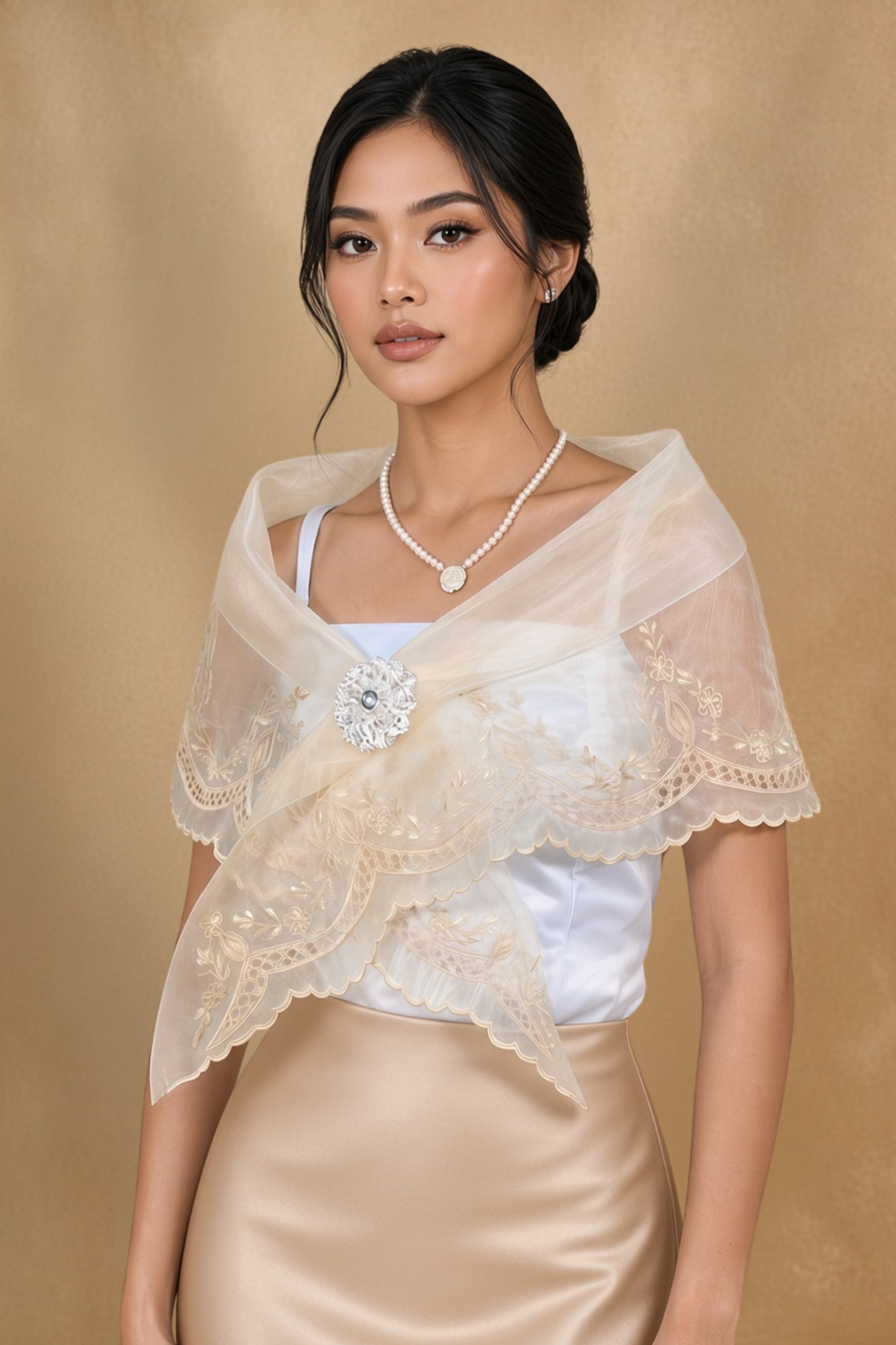 Organza Filipiniana Alampay