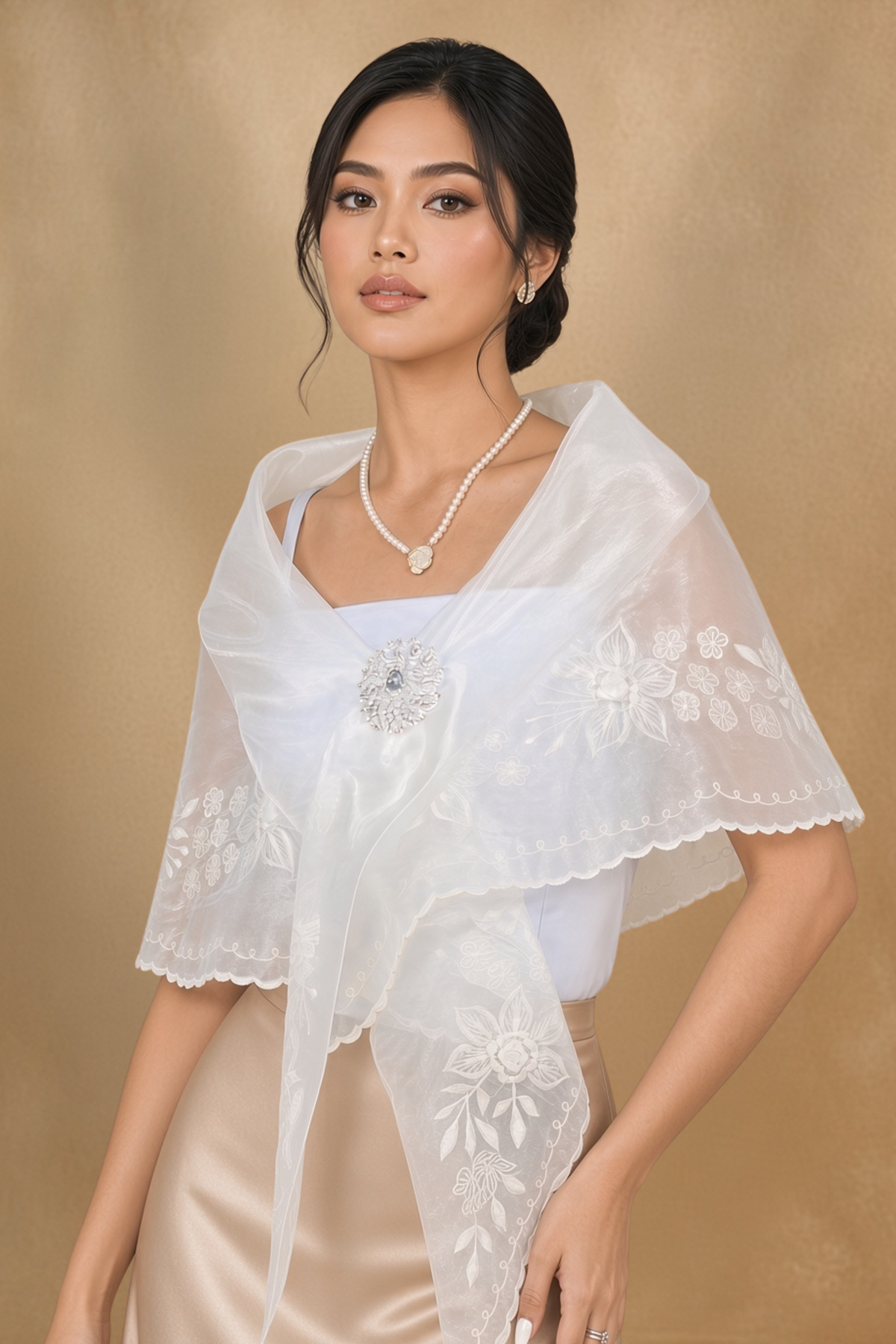 Organza Filipiniana Alampay