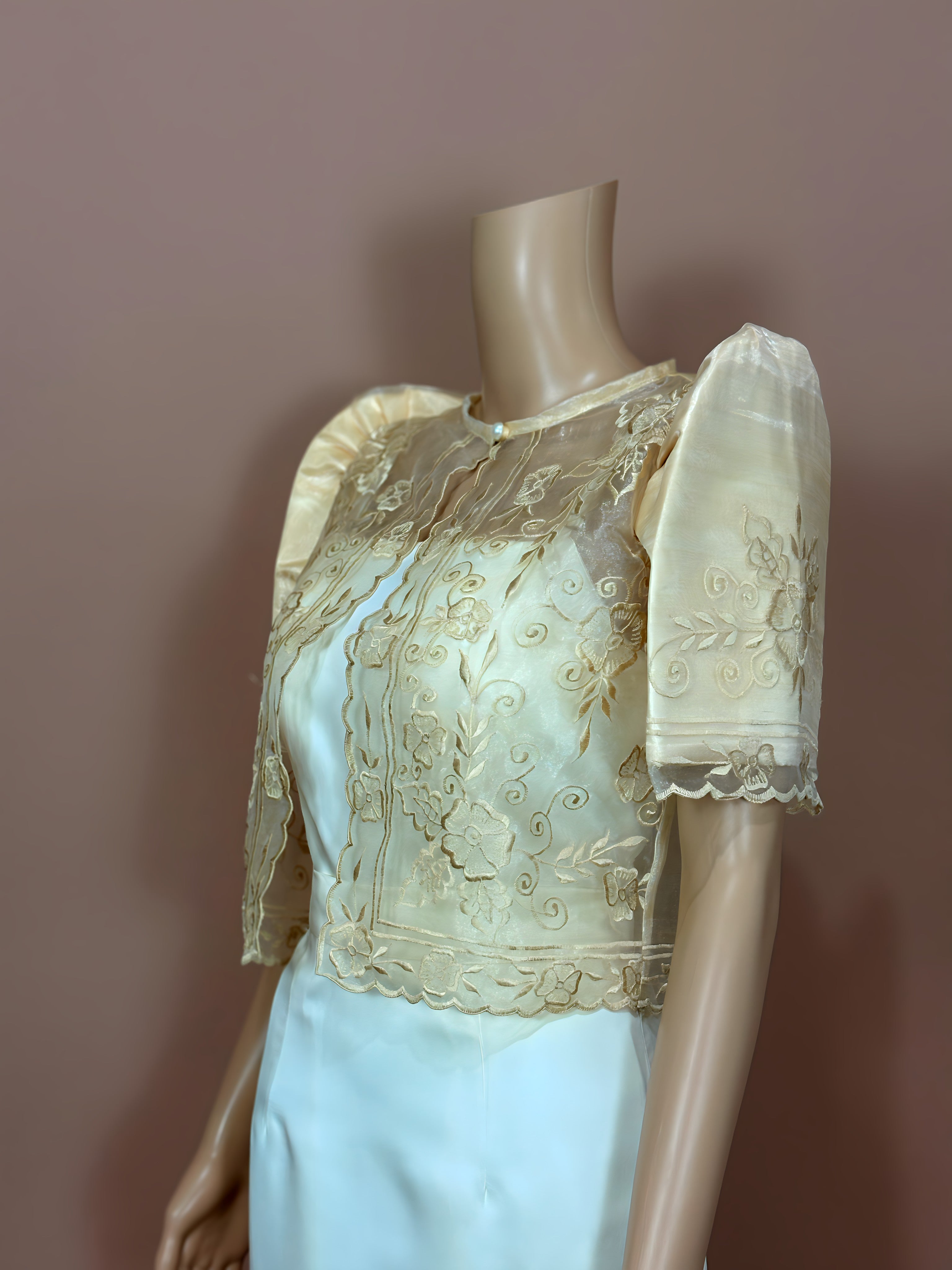 Filipiniana Bolero with Golden Embrodiery