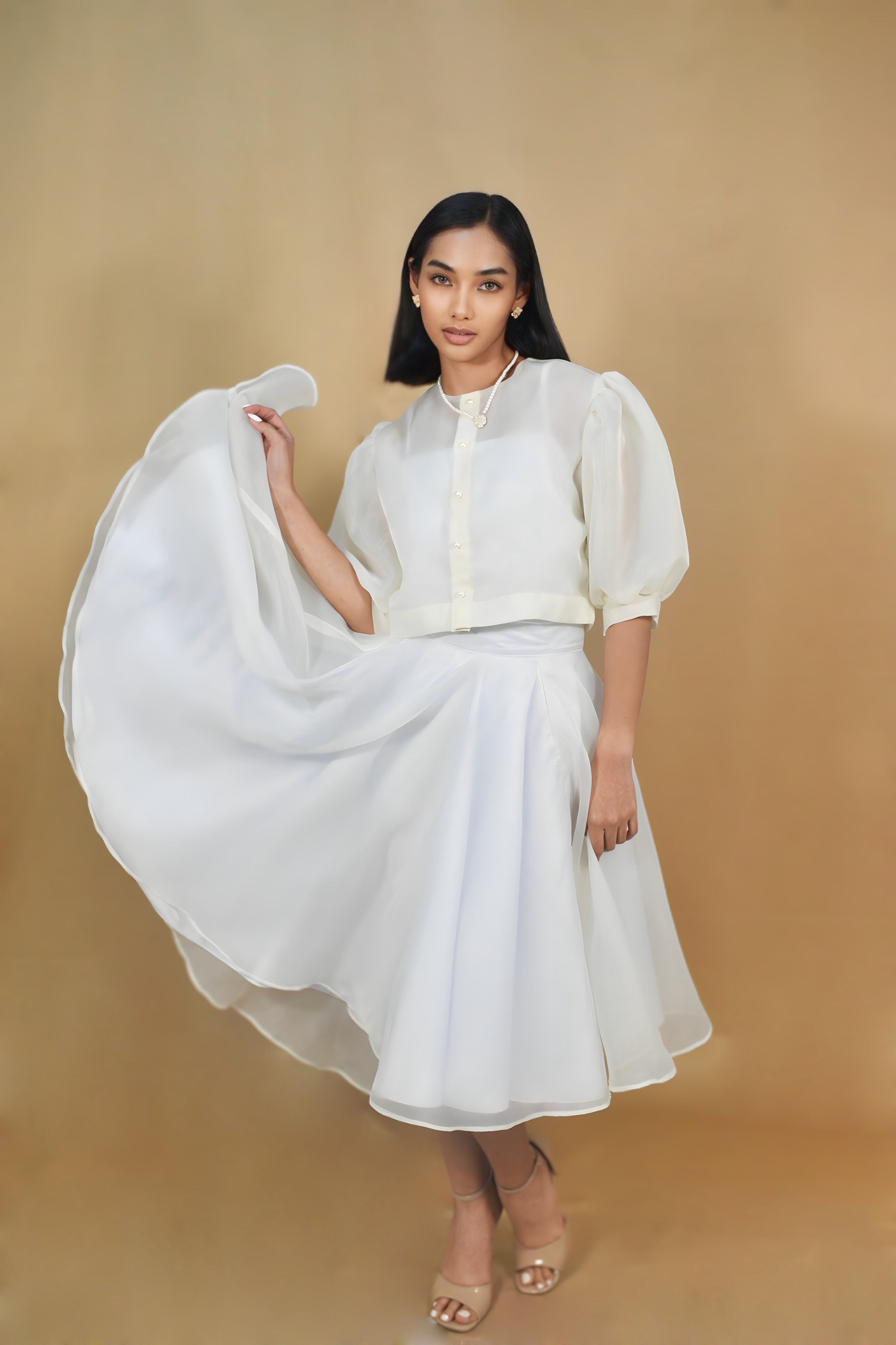 Classic White Filipiniana Set