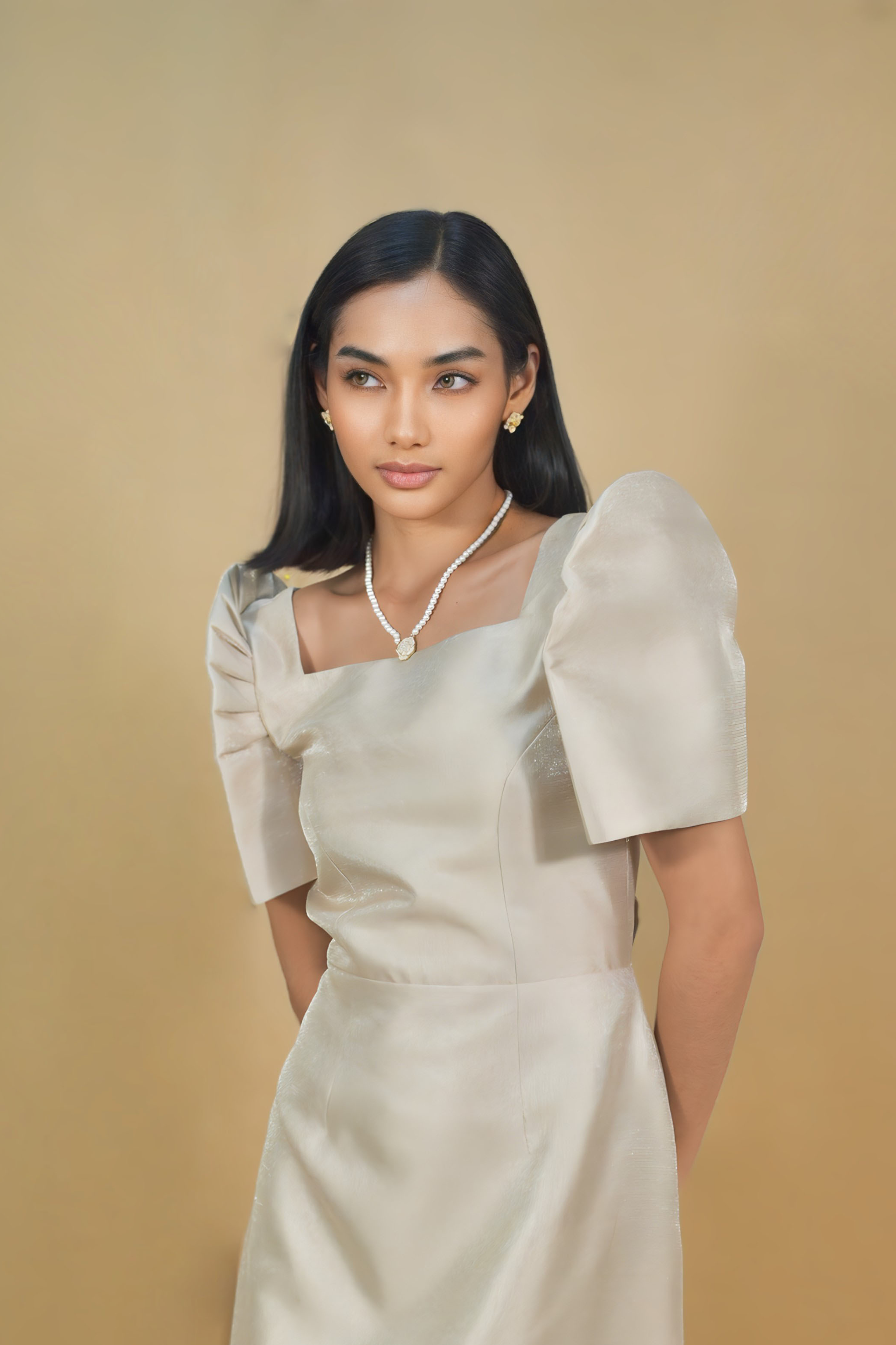 Modern Midi filipiniana Dress