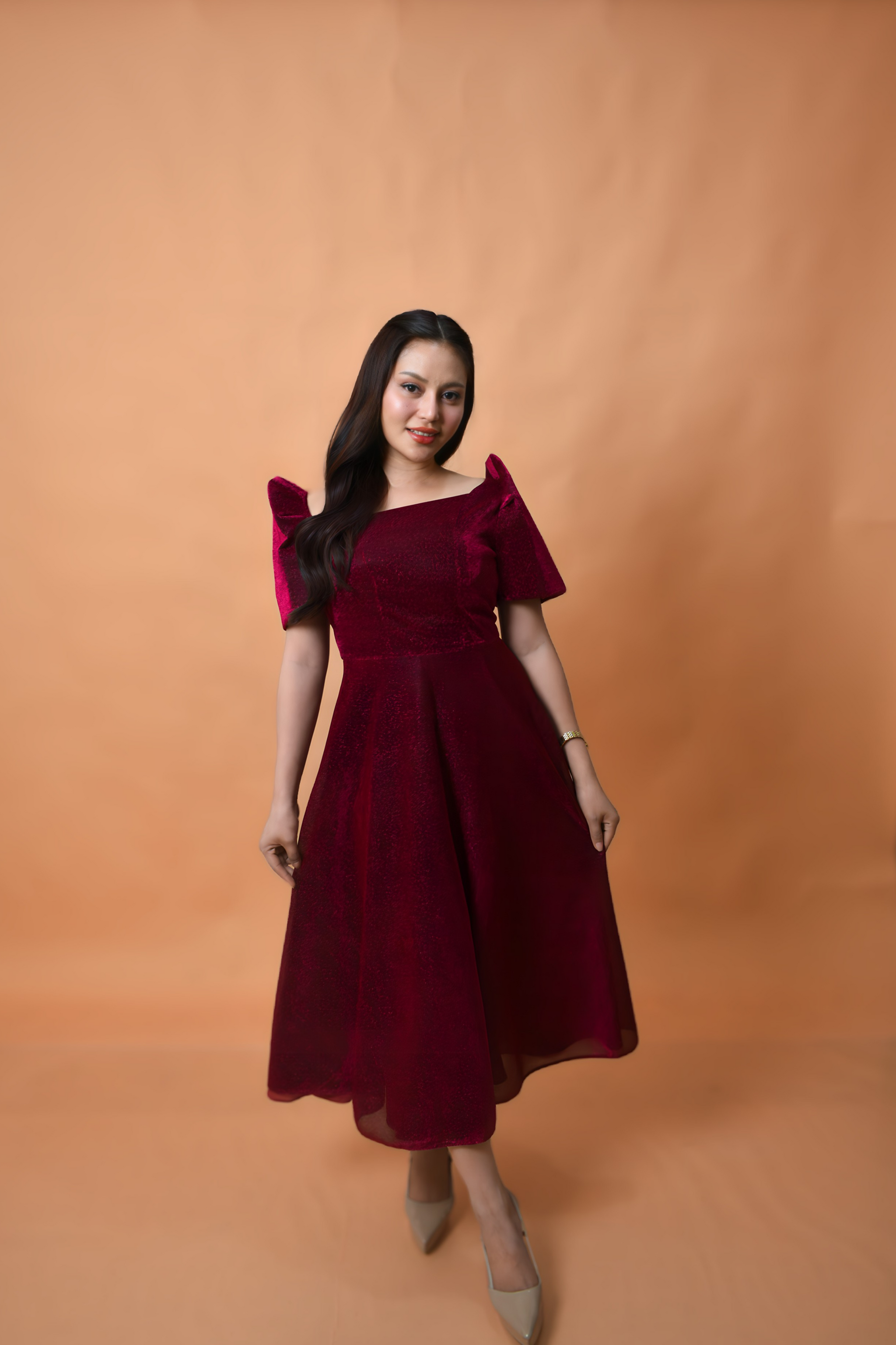 frock bridesmaid dresses Ever-Pretty A-Line Pleated Chiffon Tie-Waist Evening Dress main image 1