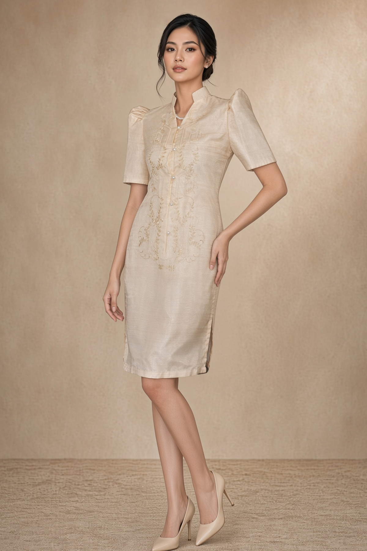 Elegant Filipiniana Dress