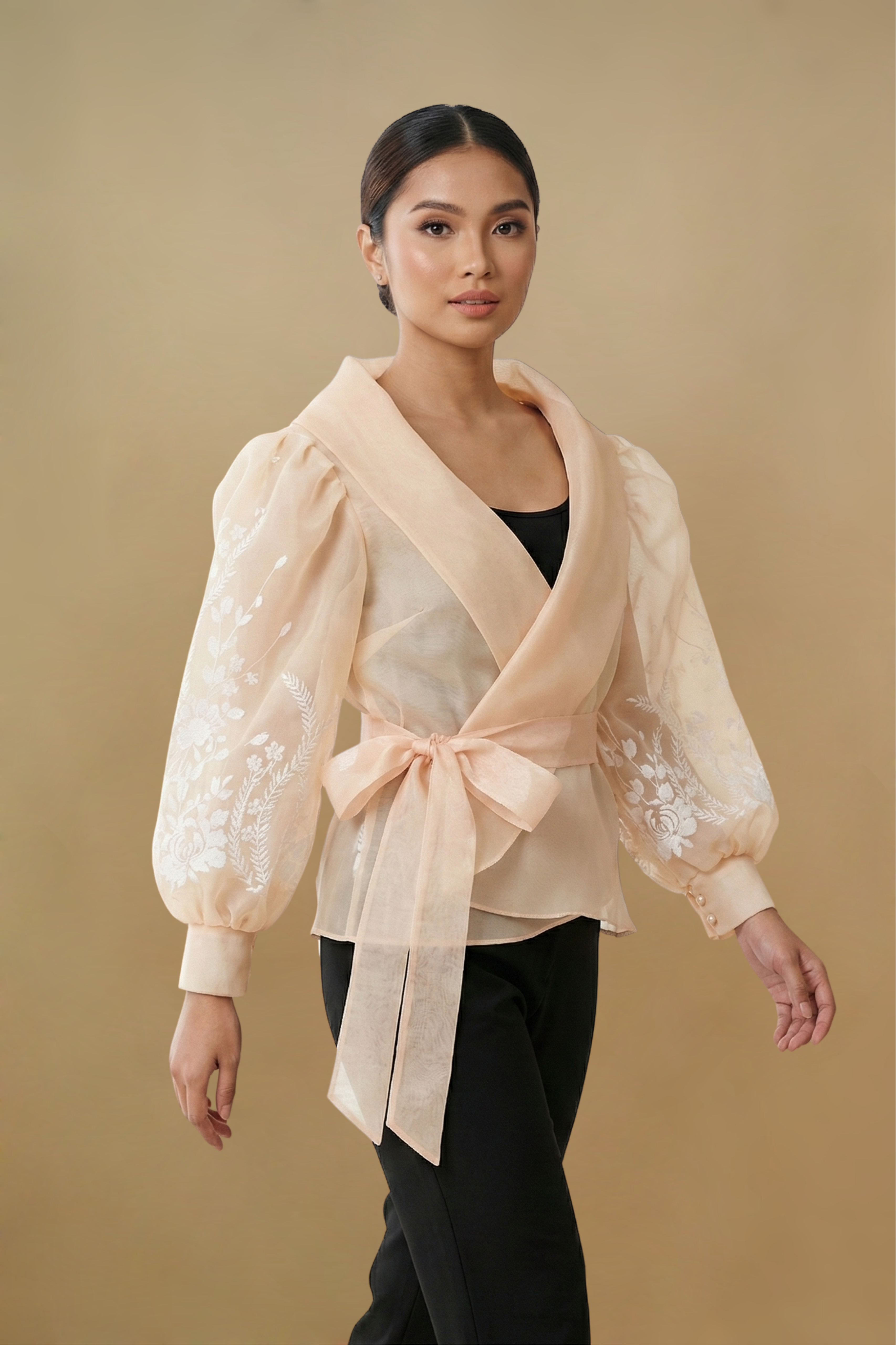 Modern Hand-Painted Filipiniana Panuelo