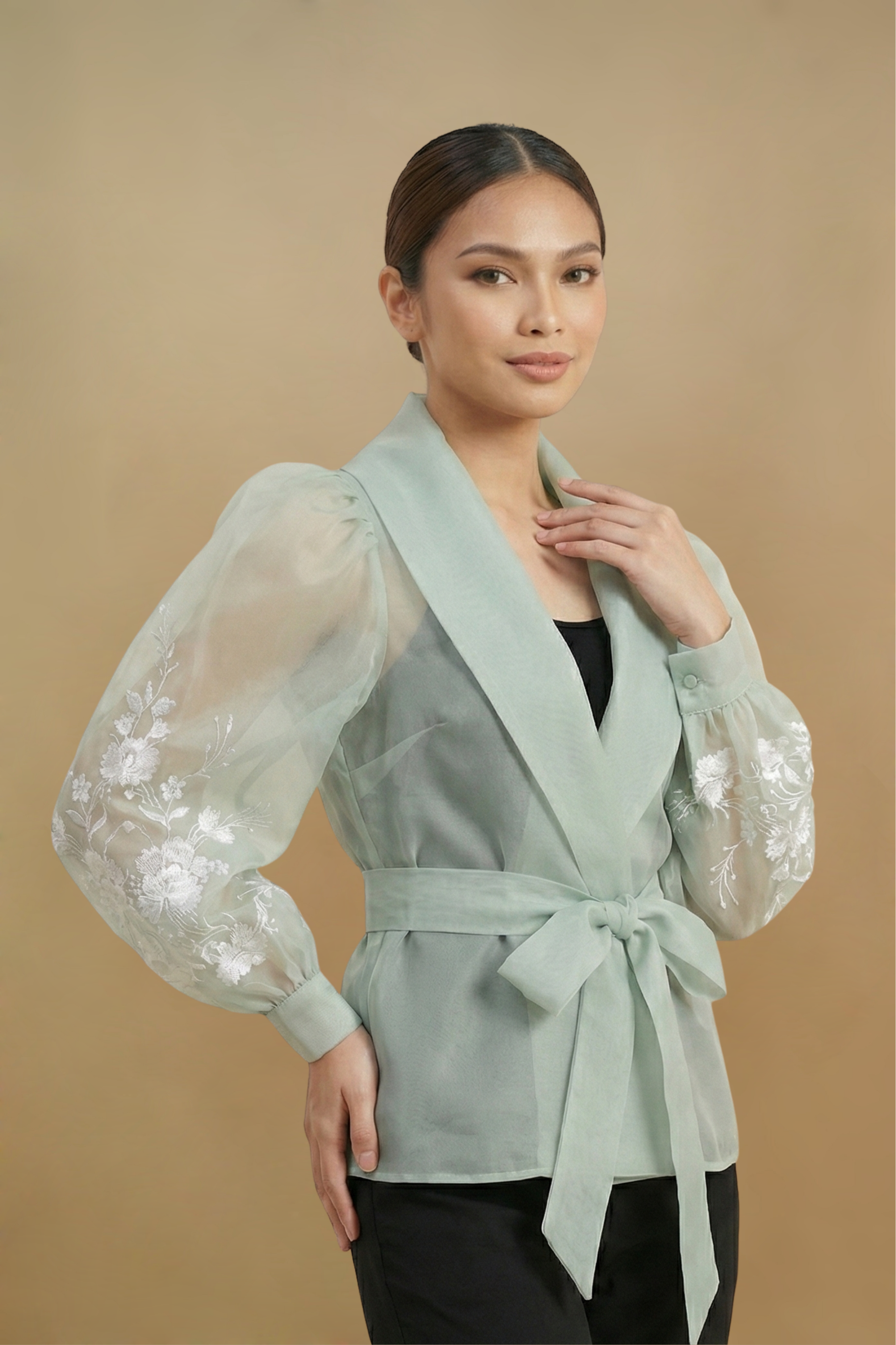 Hand-painted Filipiniana Panuelo