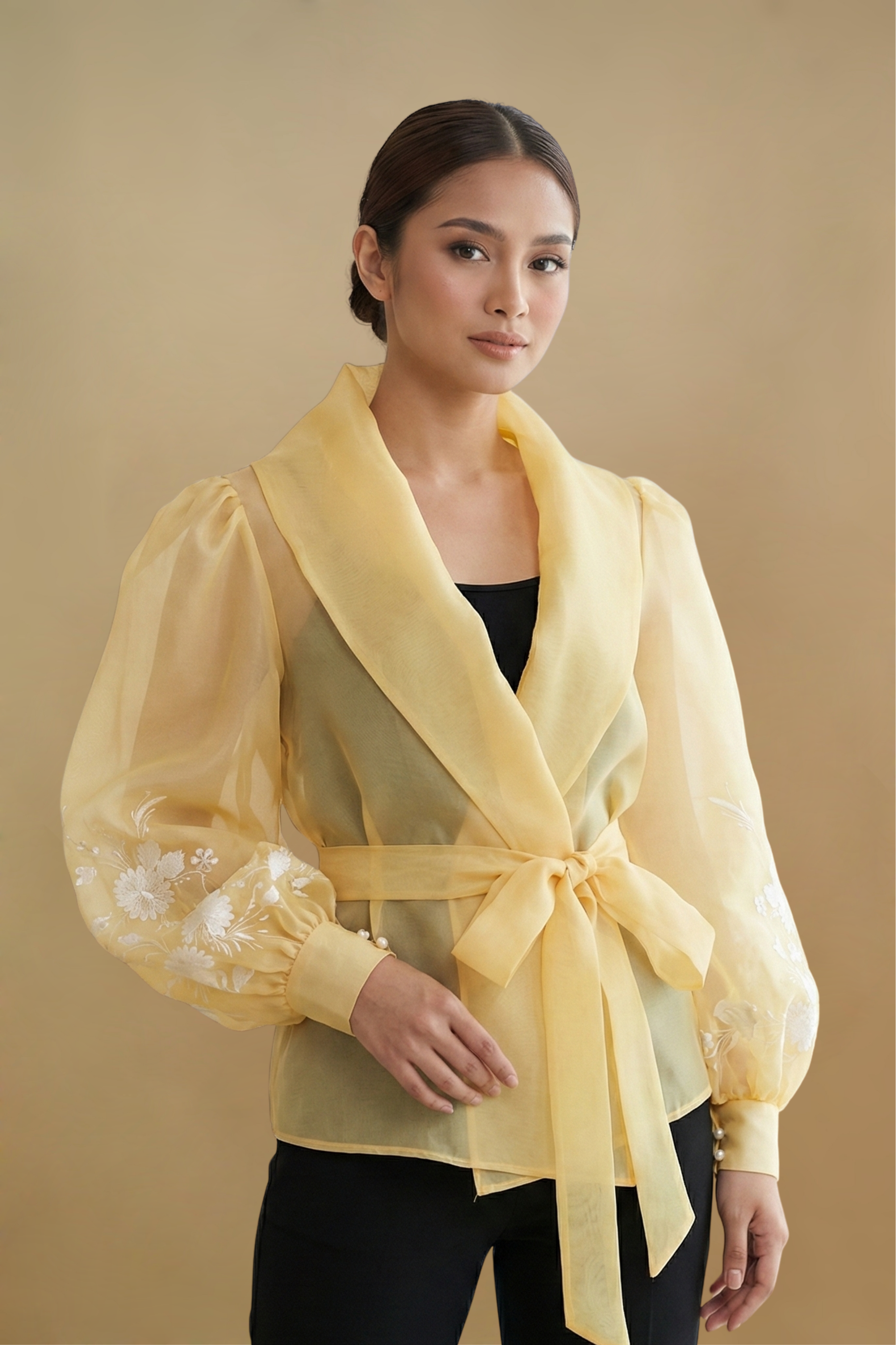 Yellow Filipiniana Panuelo