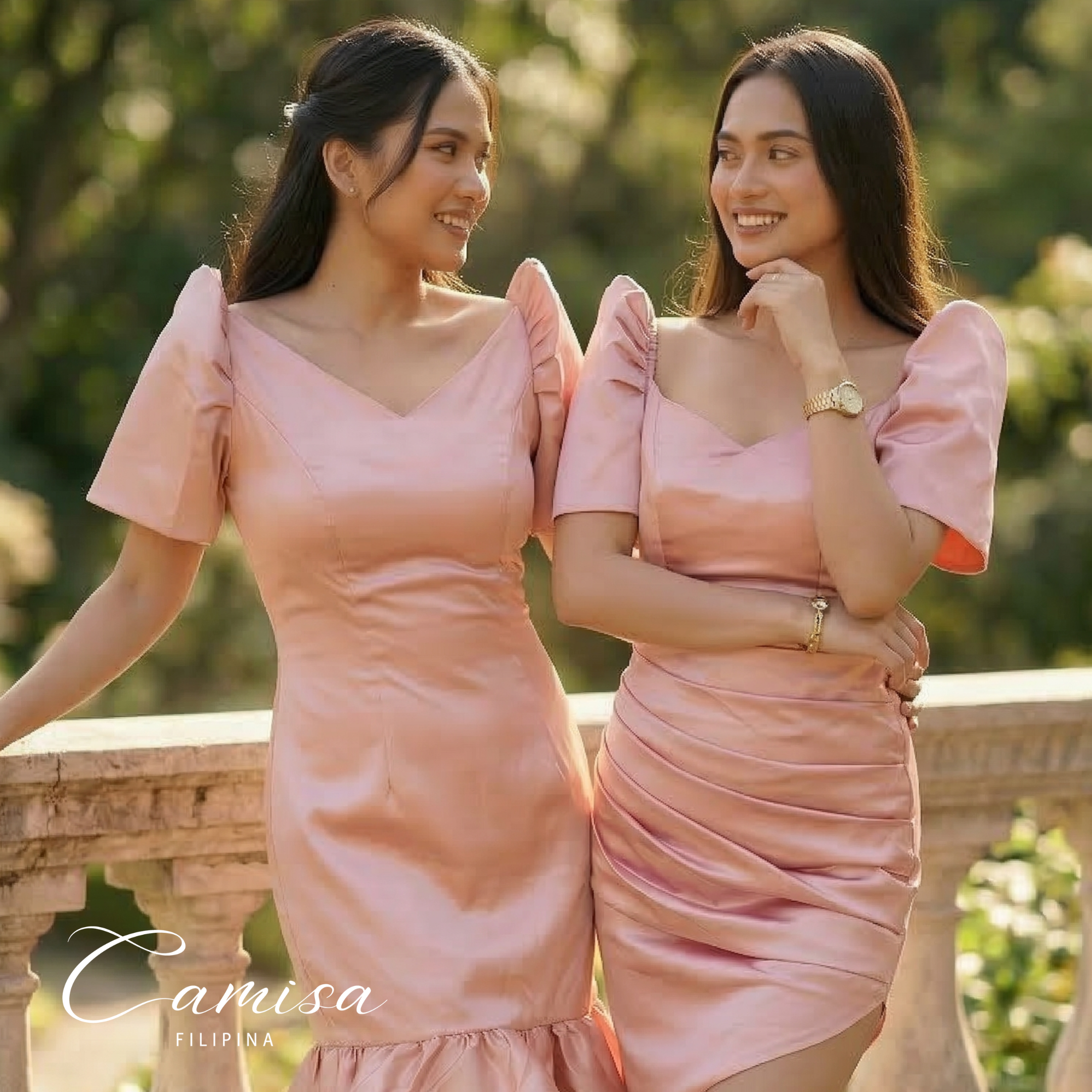 Modern Filipiniana Dress For Bridesmaid Blossoming In Flamingowhere The Milani Gown's Sculpted Ruffle Sleeves Meet Modern Filipiniana Dress For Bridesmaid Blossoming In Flamingowhere The Milani Gown's Sculpted Ruffle Sleeves Meet