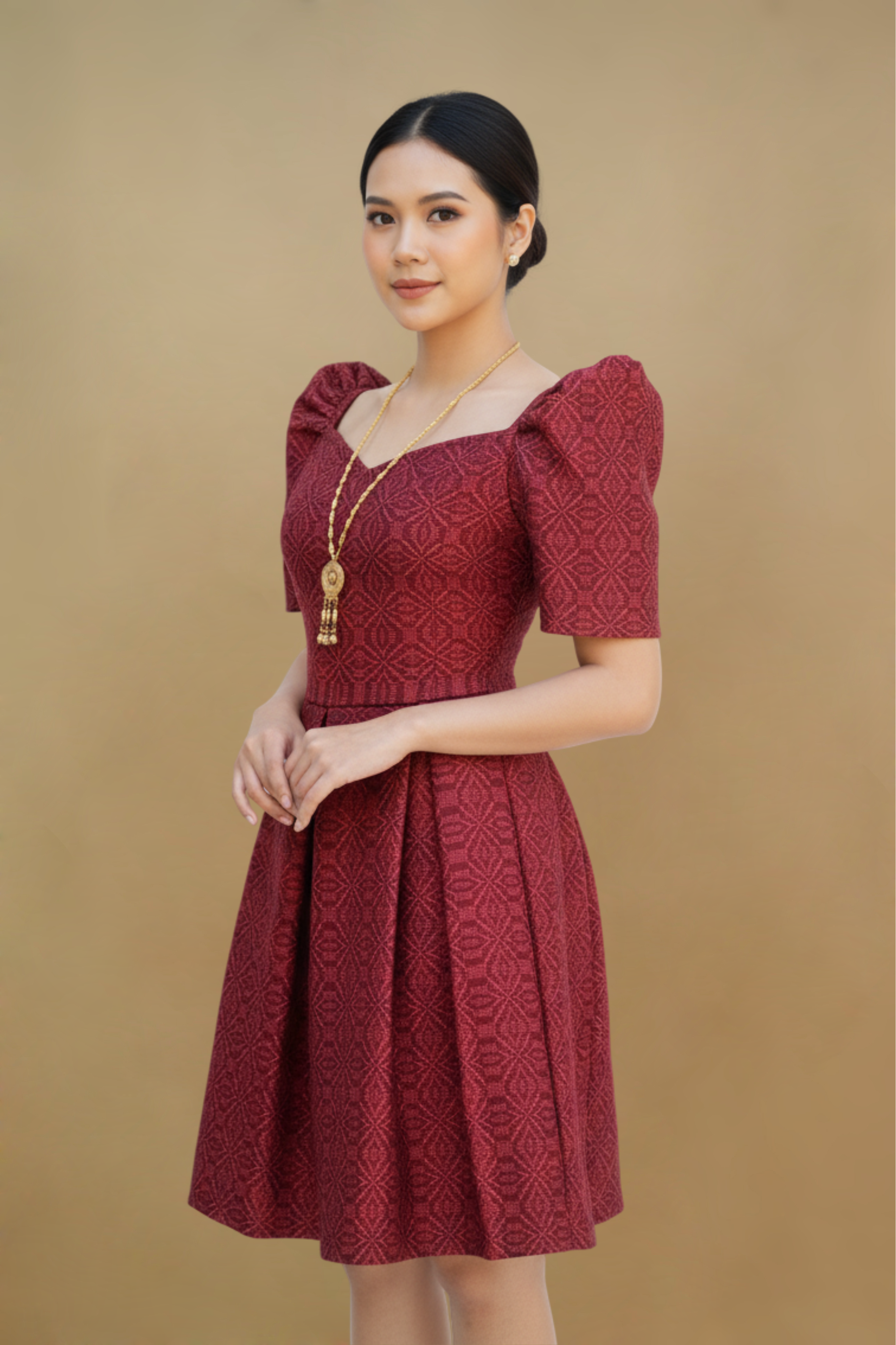 TALA HANDWOVEN KUNDIMAN FILIPINIANA DRESS