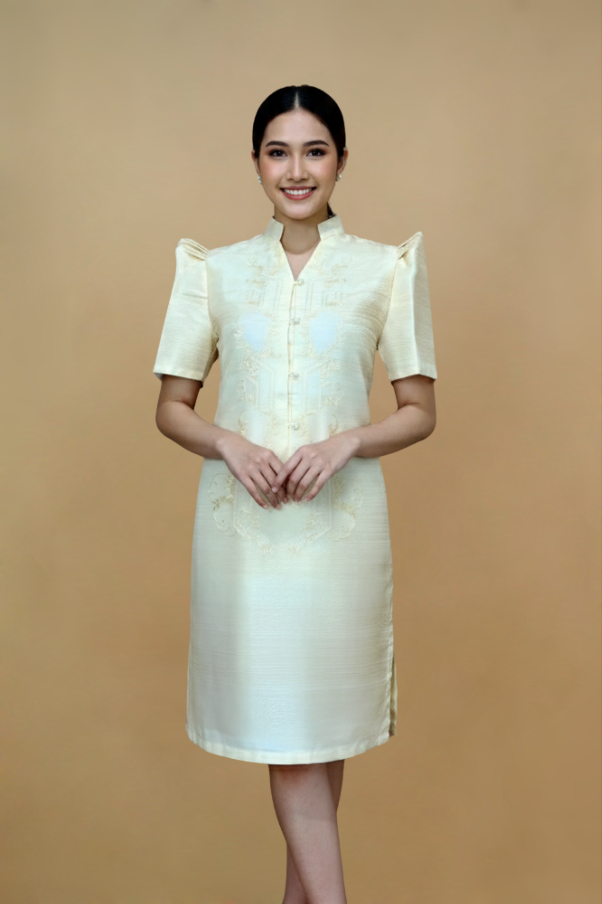 elegant barong dress design WV07 - Barong Tagalog Dress main image 0
