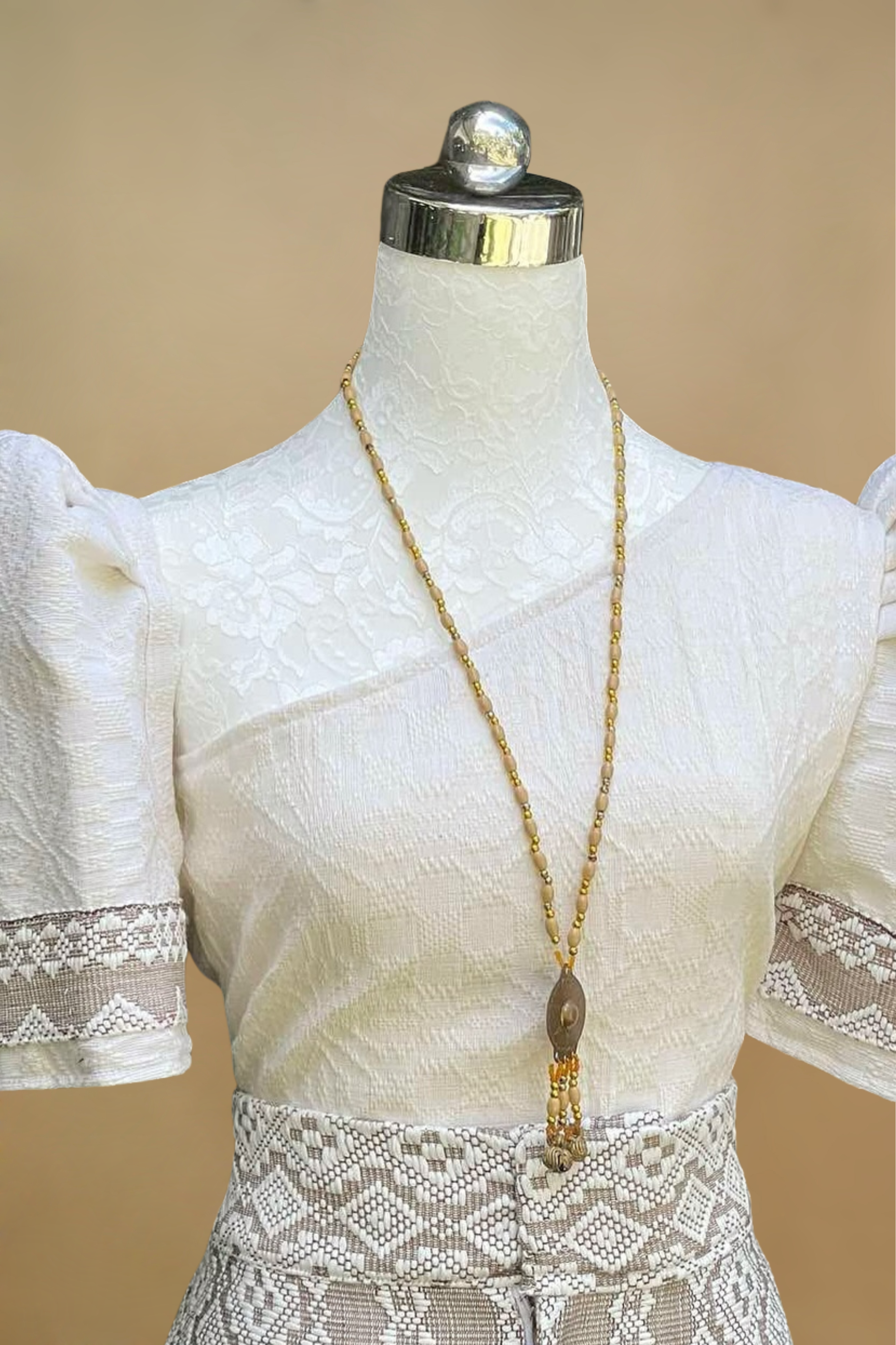 Handwoven Pinilian Terno Filipiniana