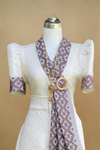 White Handwoven Pinilian Filipiniana Set