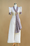 White Filipiniana Top with Wide leg Pants