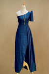 One Shoulder Filipiniana Dress with Slit