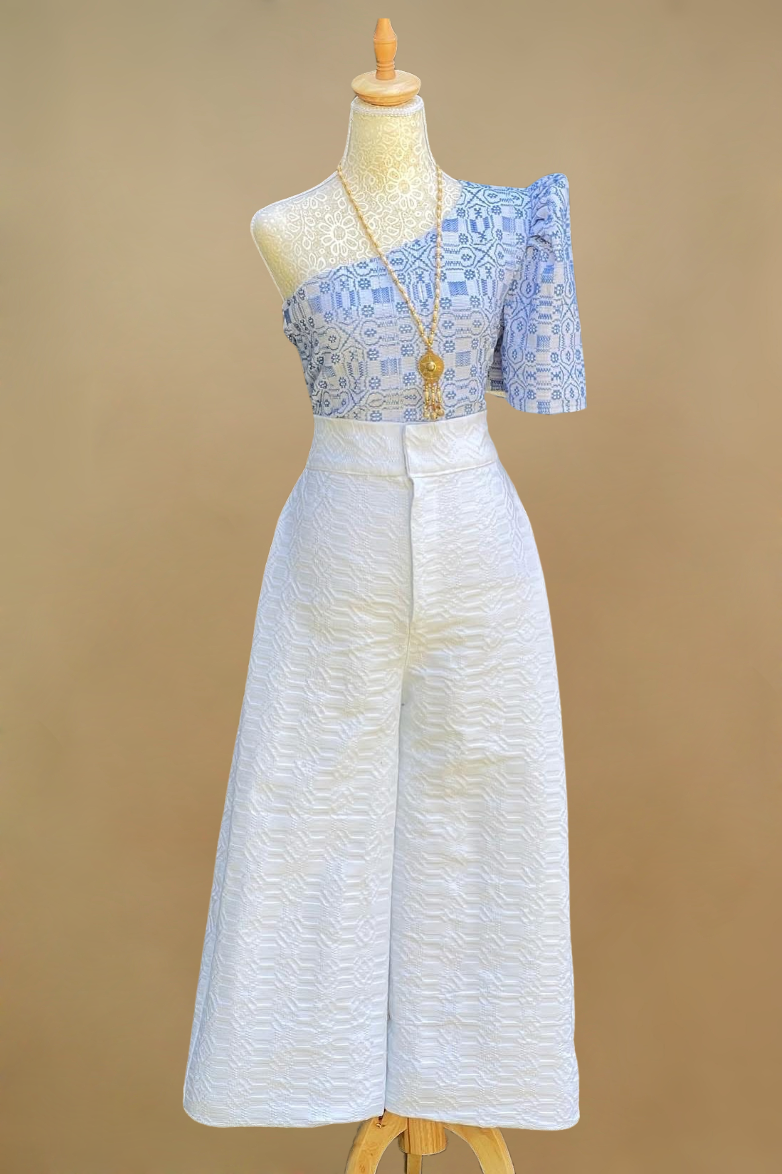 One Shoulder Filipiniana Set
