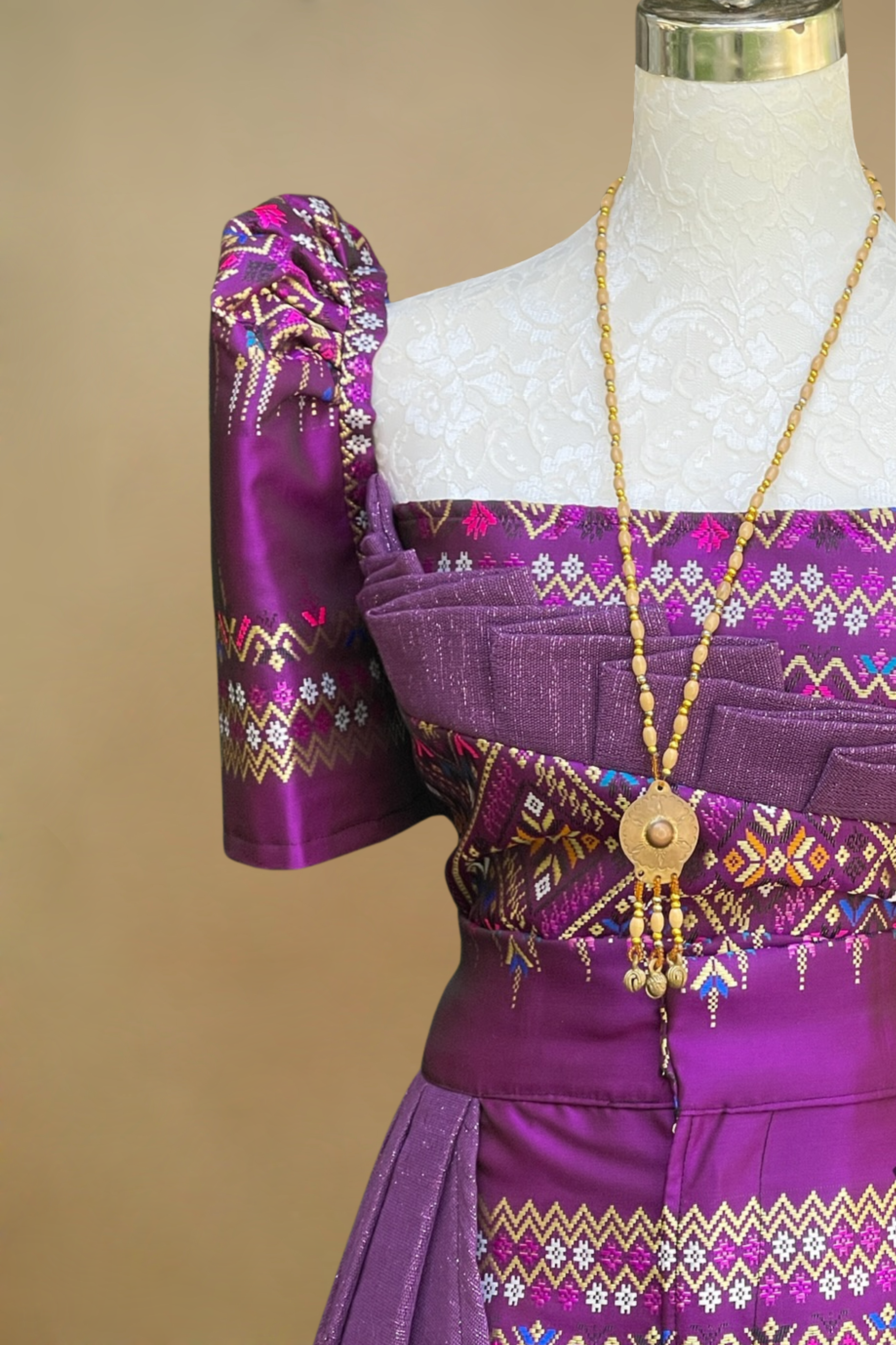 Purple Filipiniana Terno Set