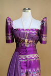 Purple Thai Silk Brocade Filipiniana Set