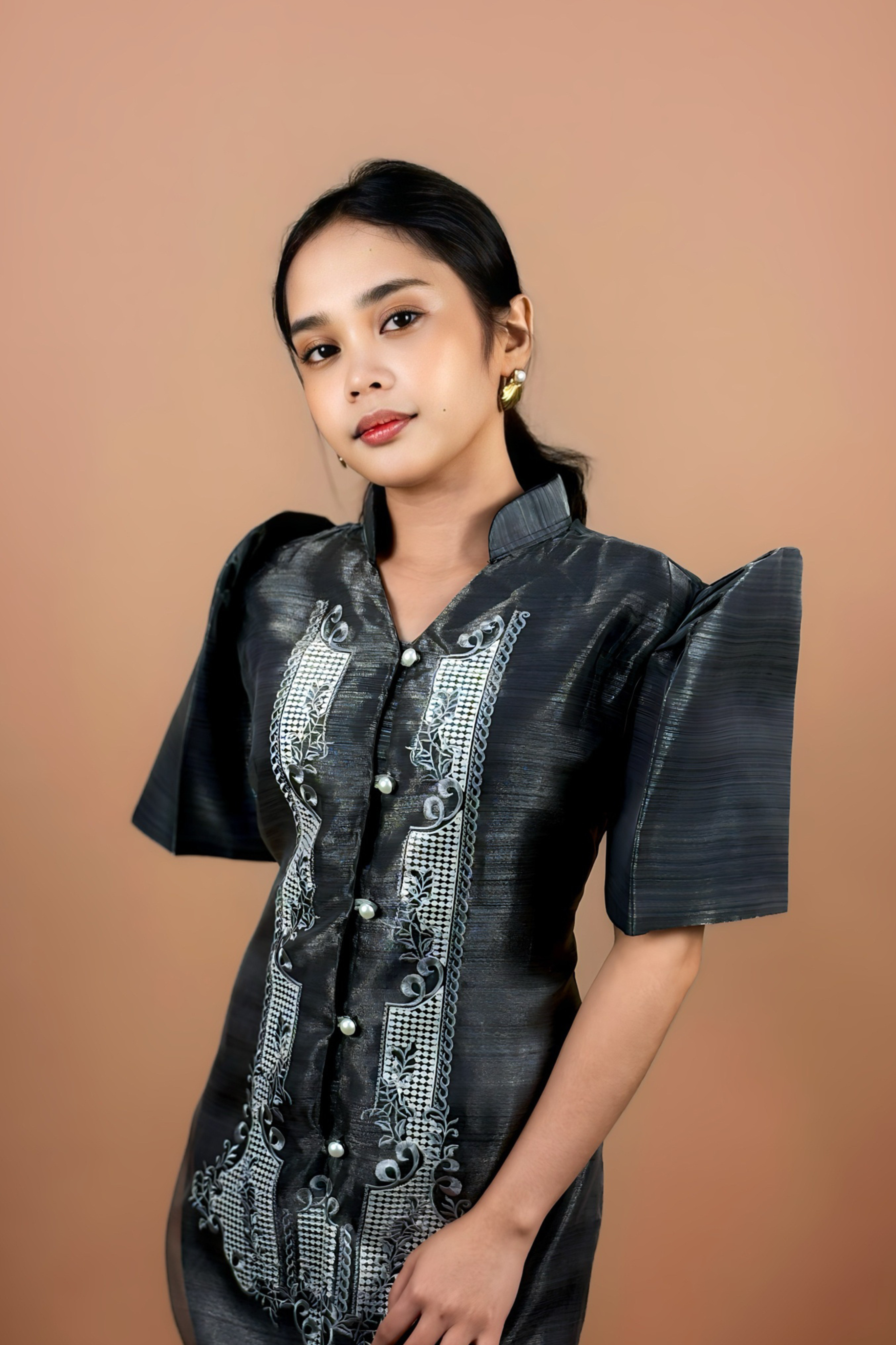 Traditional Black Barong Dress