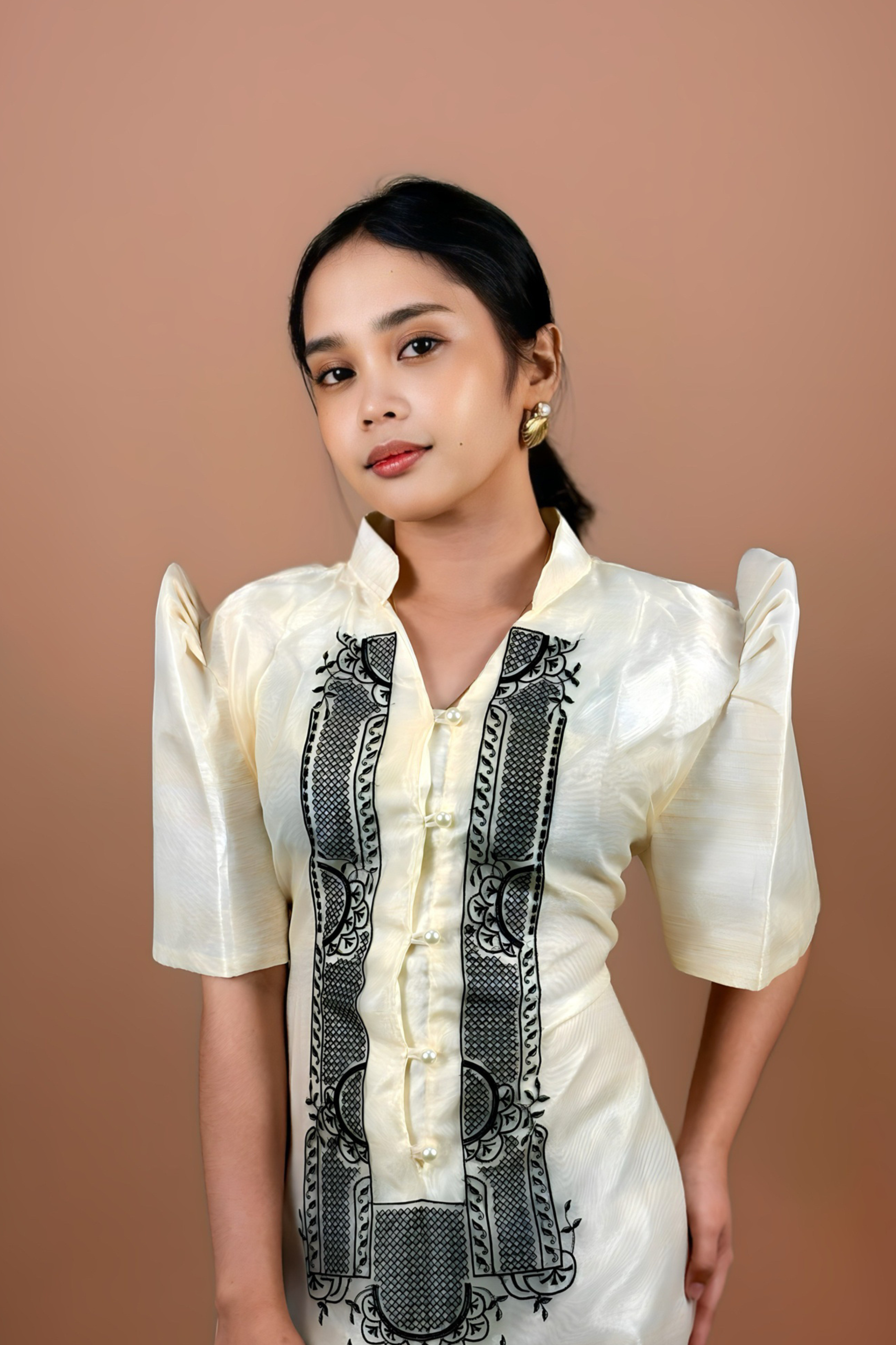 Classic Filipiniana Barong Dress