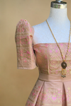 Pink Thai Silk Brocade Filipiniana dress