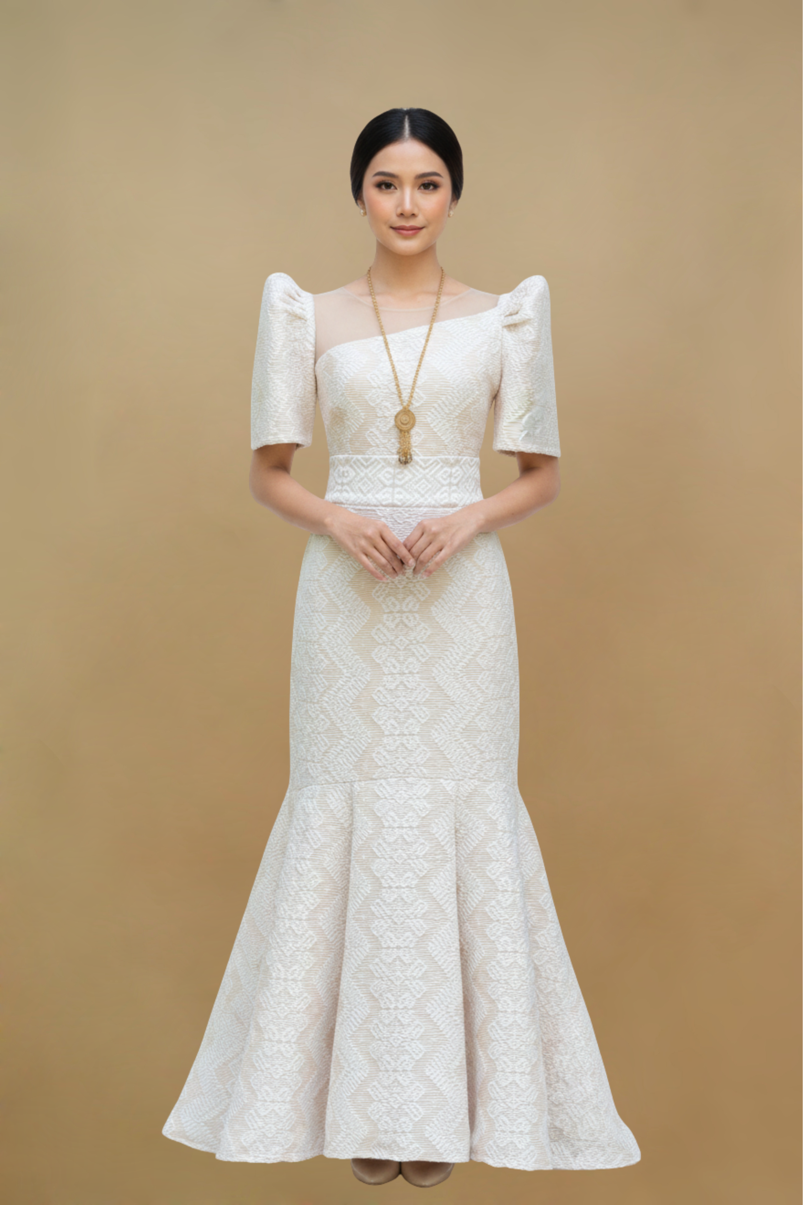 AMARI HANDWOVEN PINILIAN FILIPINIANA DRESS