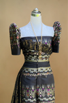 Black Thai Silk Brocade Filipiniana Set