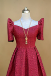 Pink Handwoven Kundiman Filipiniana Dress