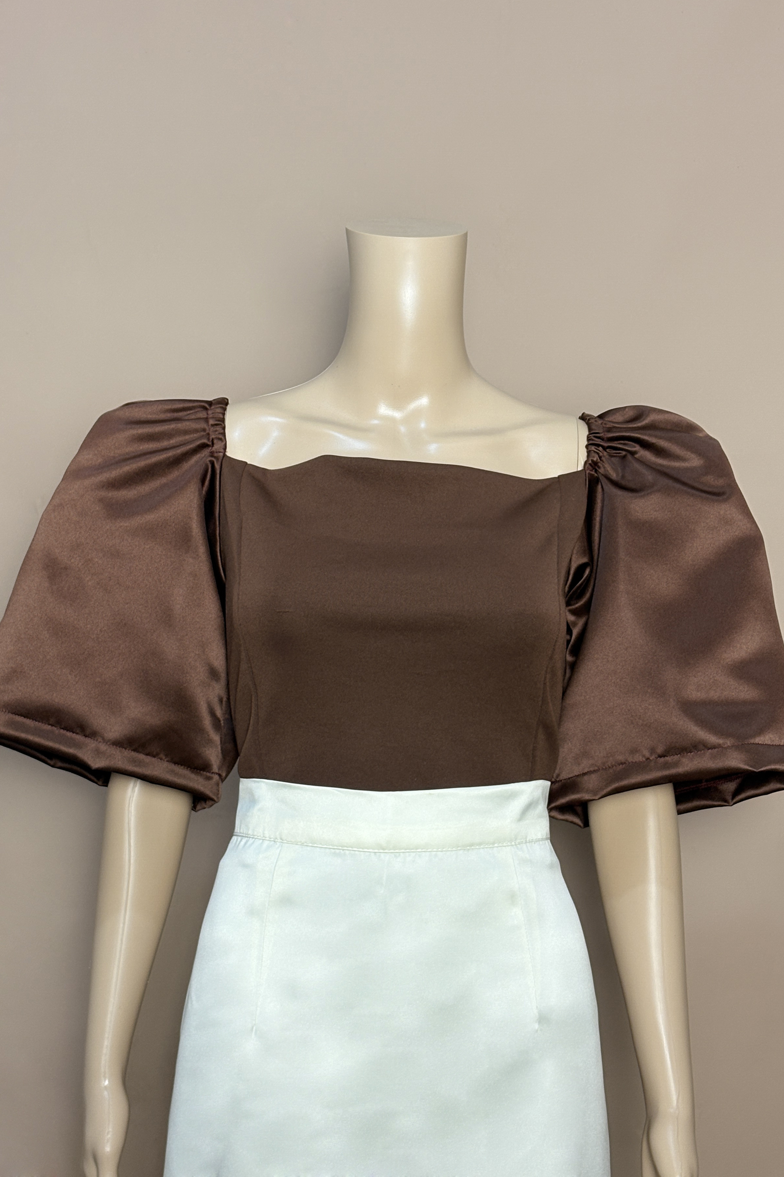 MODERN BROWN FILIPINIANA KIMONA