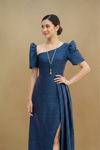 AZARIA HANDWOVEN INABEL FILIPINIANA DRESS - HW010