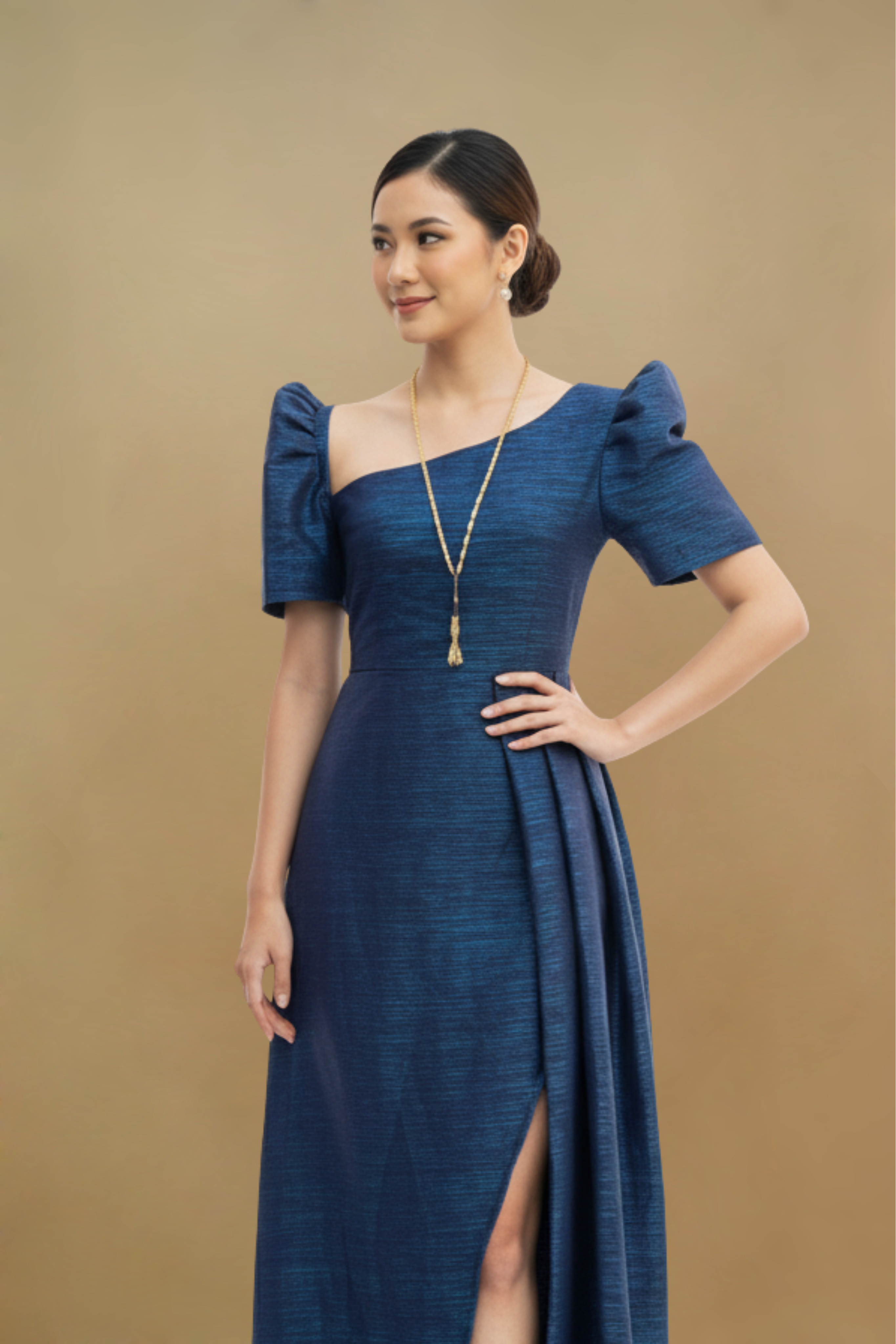 AZARIA HANDWOVEN INABEL FILIPINIANA DRESS