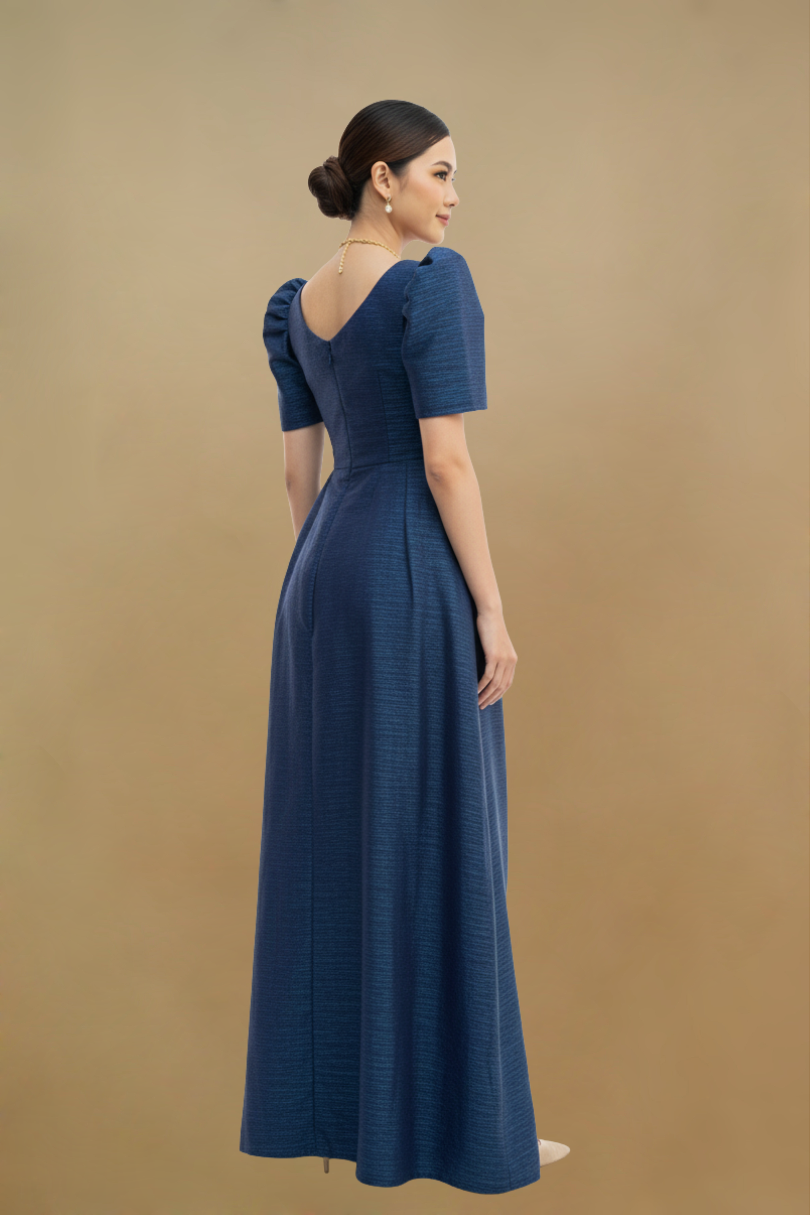 AZARIA HANDWOVEN INABEL FILIPINIANA DRESS - HW010