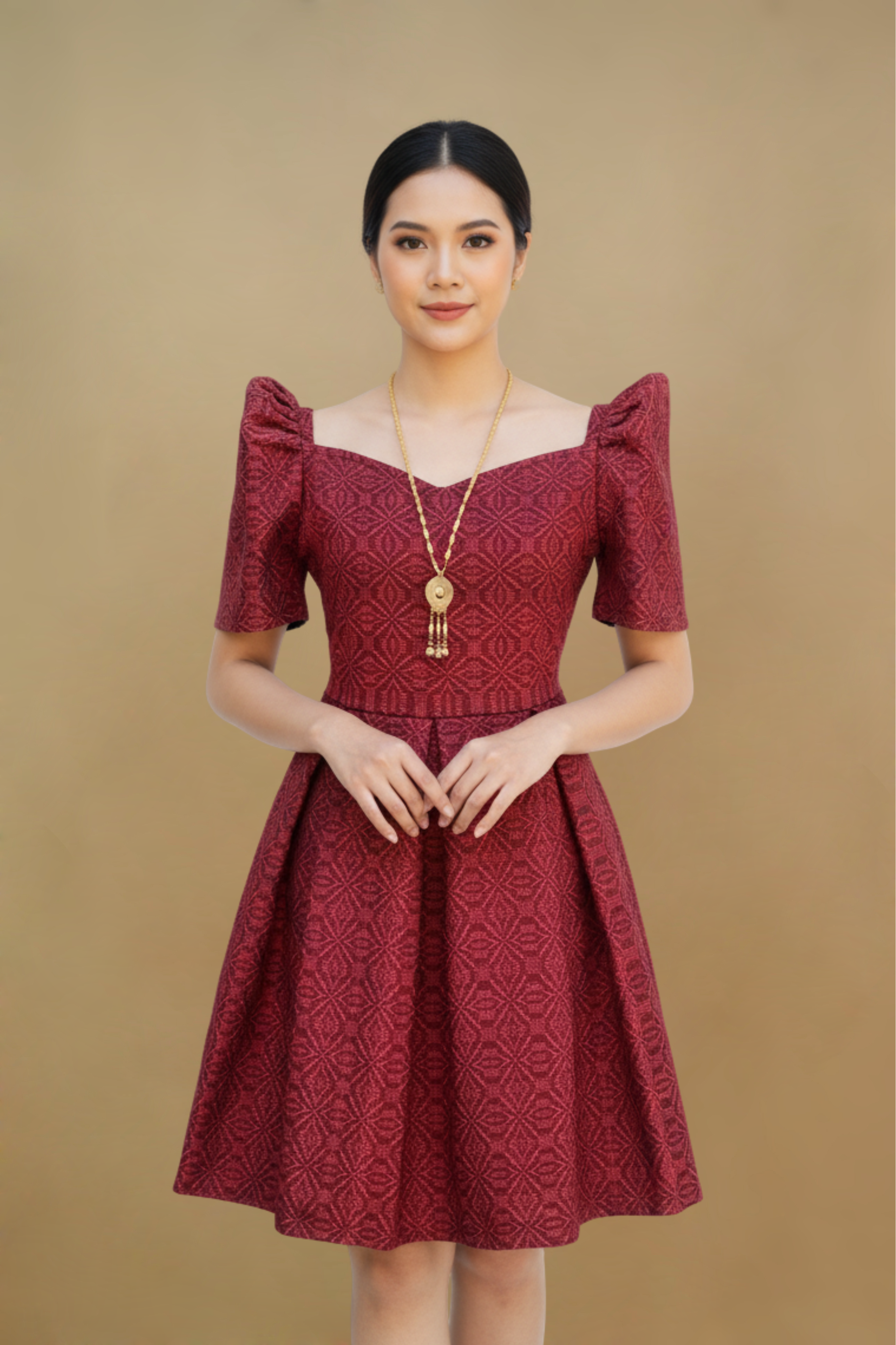 TALA HANDWOVEN KUNDIMAN FILIPINIANA DRESS