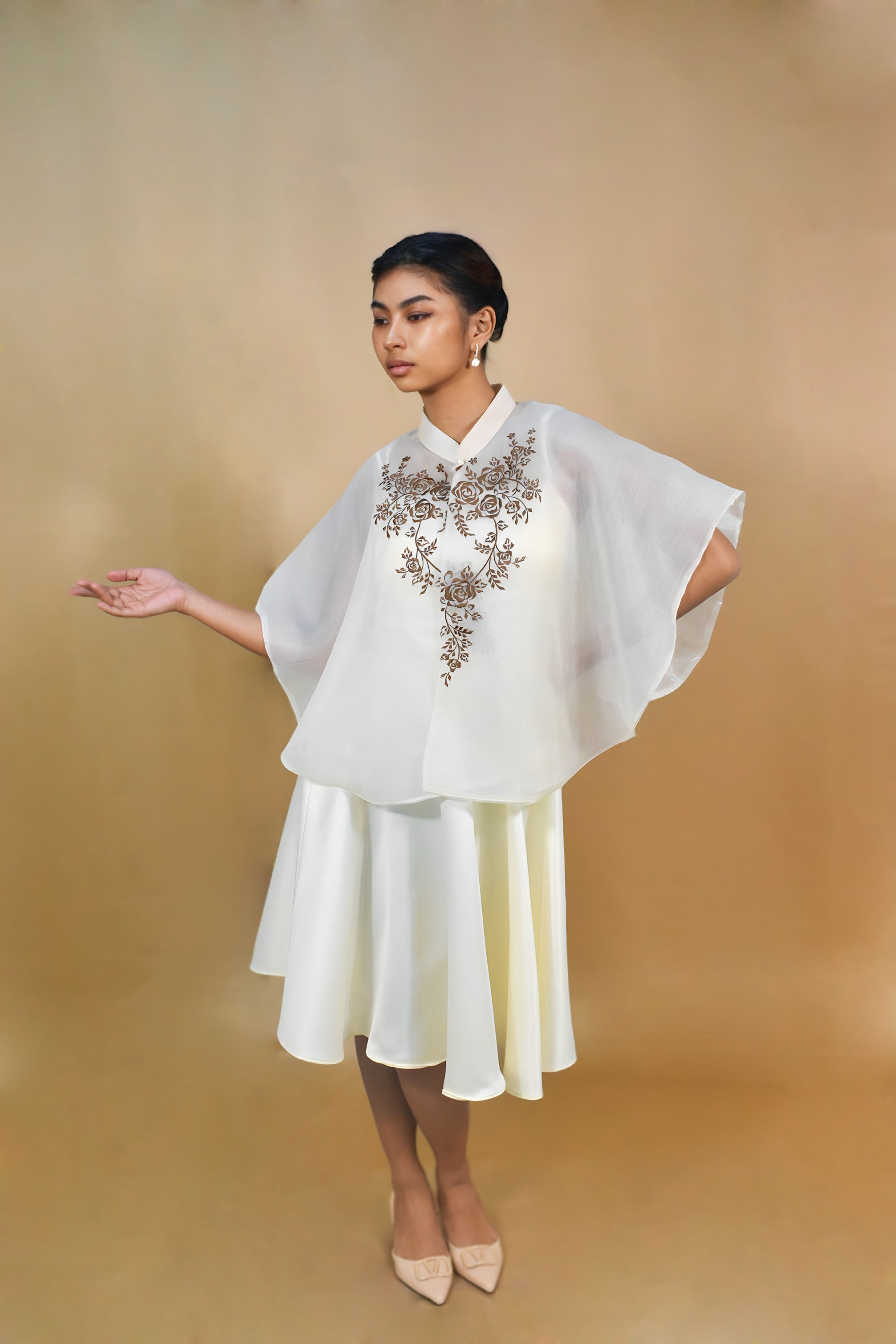Traditional White kimona made of Cocoon 