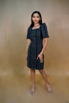 Traditional Black Filipiniana Dress Midi