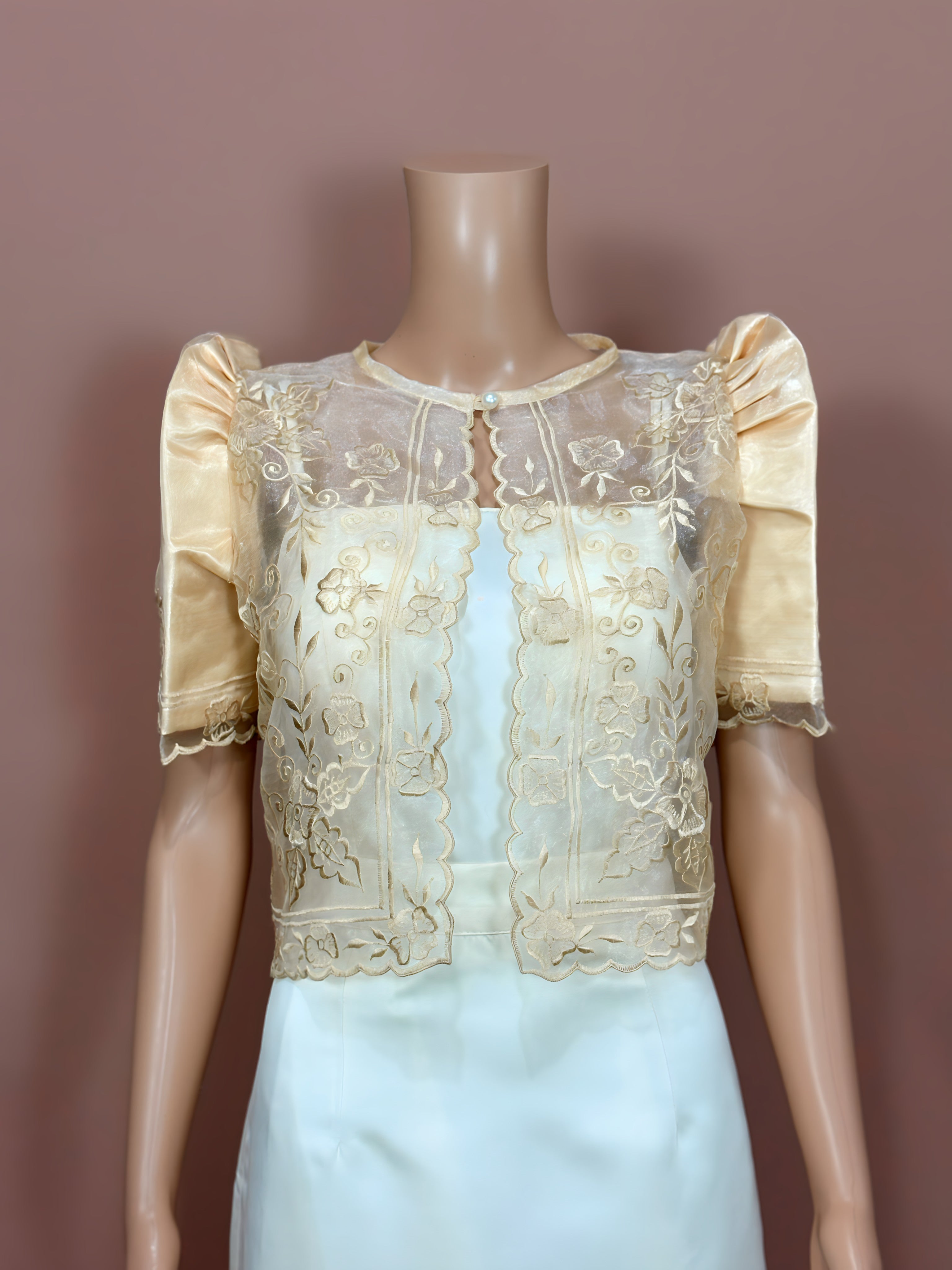 Beige Filipiniana Bolero