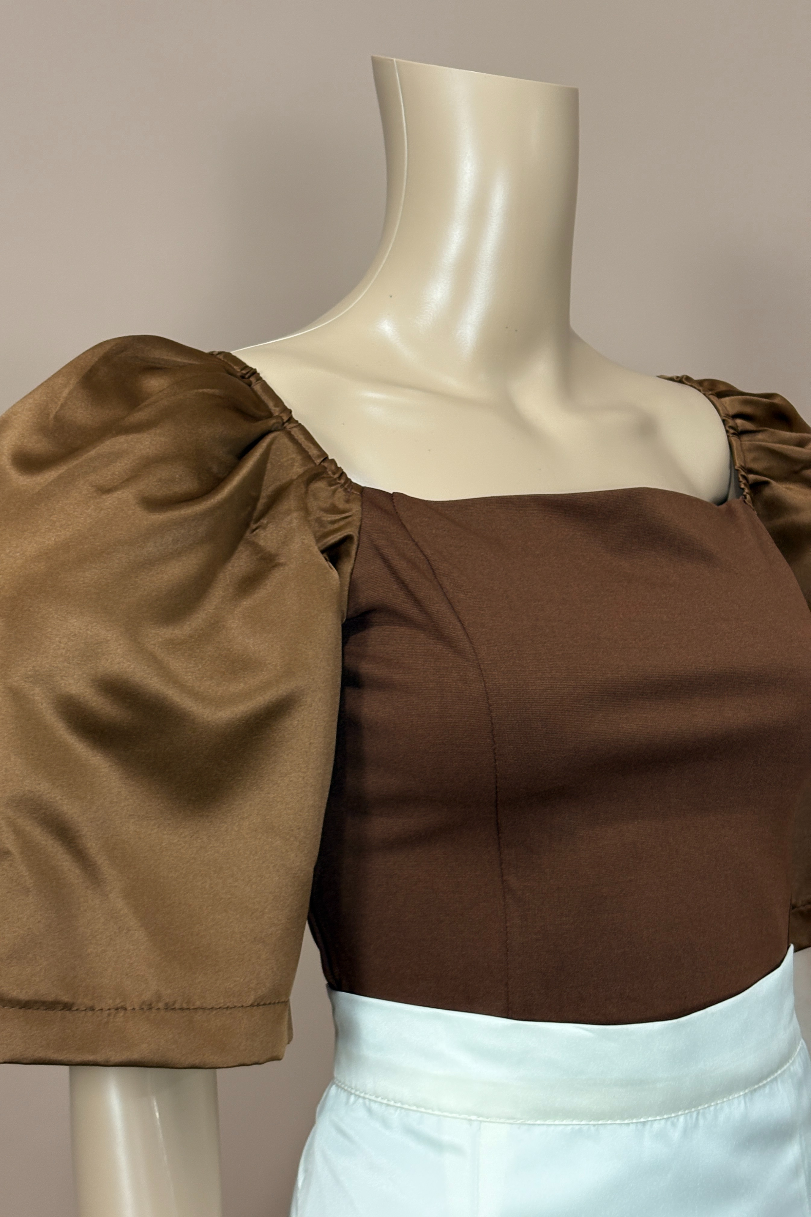 Brown Filipiniana Kimona Top 